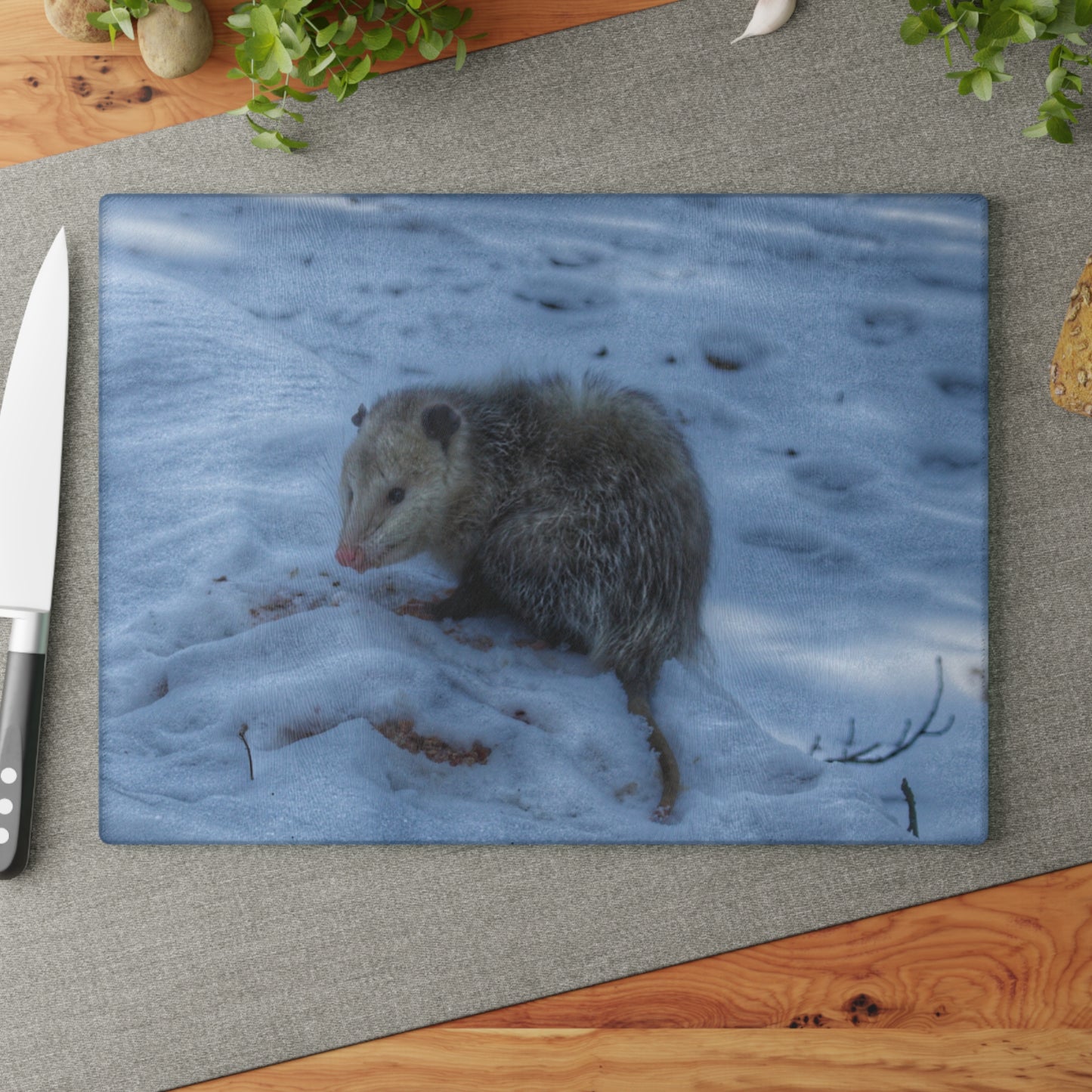 U R There Photography Sutton Road Possum Rustic Farmhouse Tempered-Glass Cutting Board