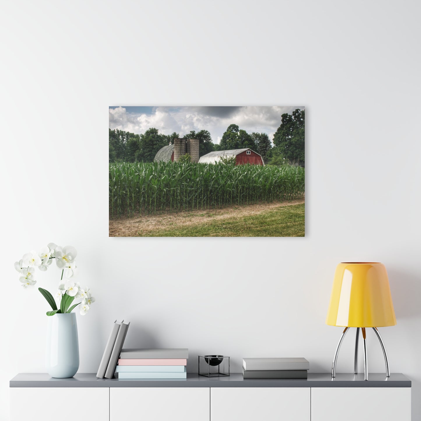 U R There Photography Scotch Settlement Reds Rustic Farmhouse Acrylic Wall Print