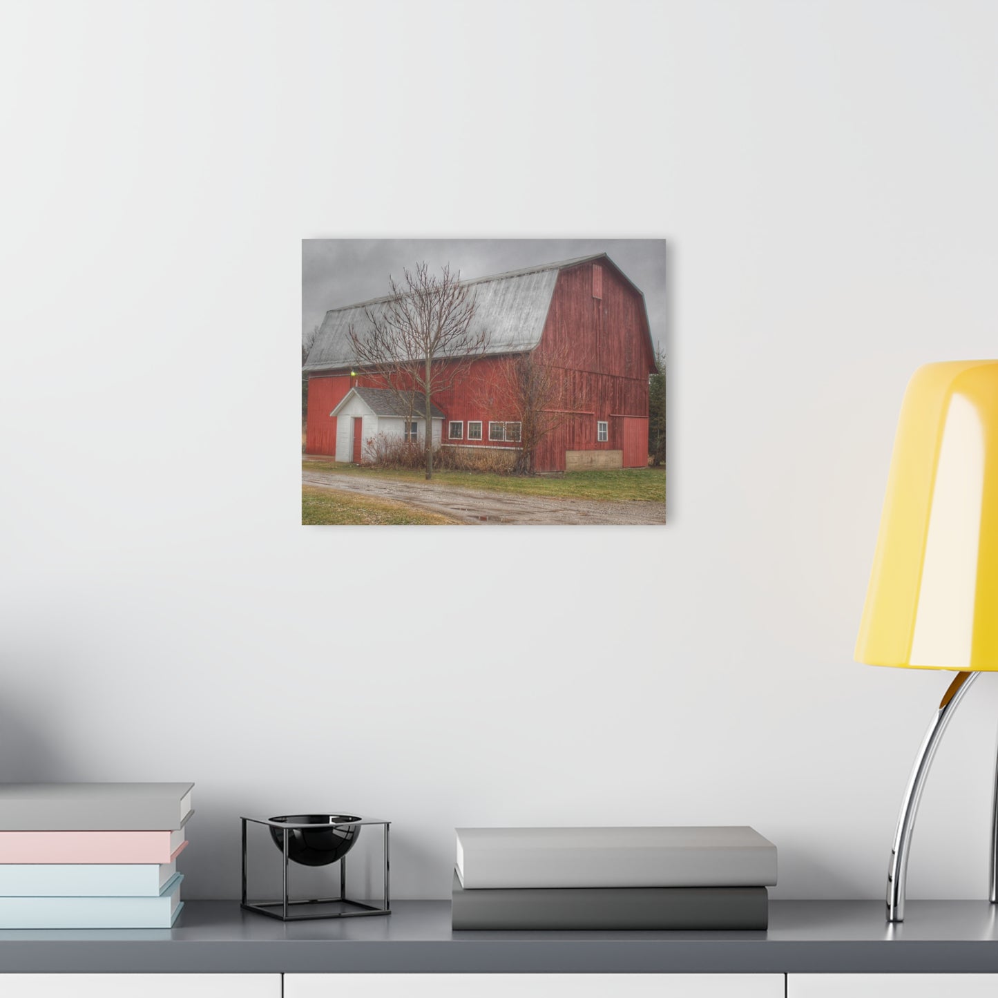 U R There Photography Bray Road Red II Rustic Farmhouse Acrylic Wall Print