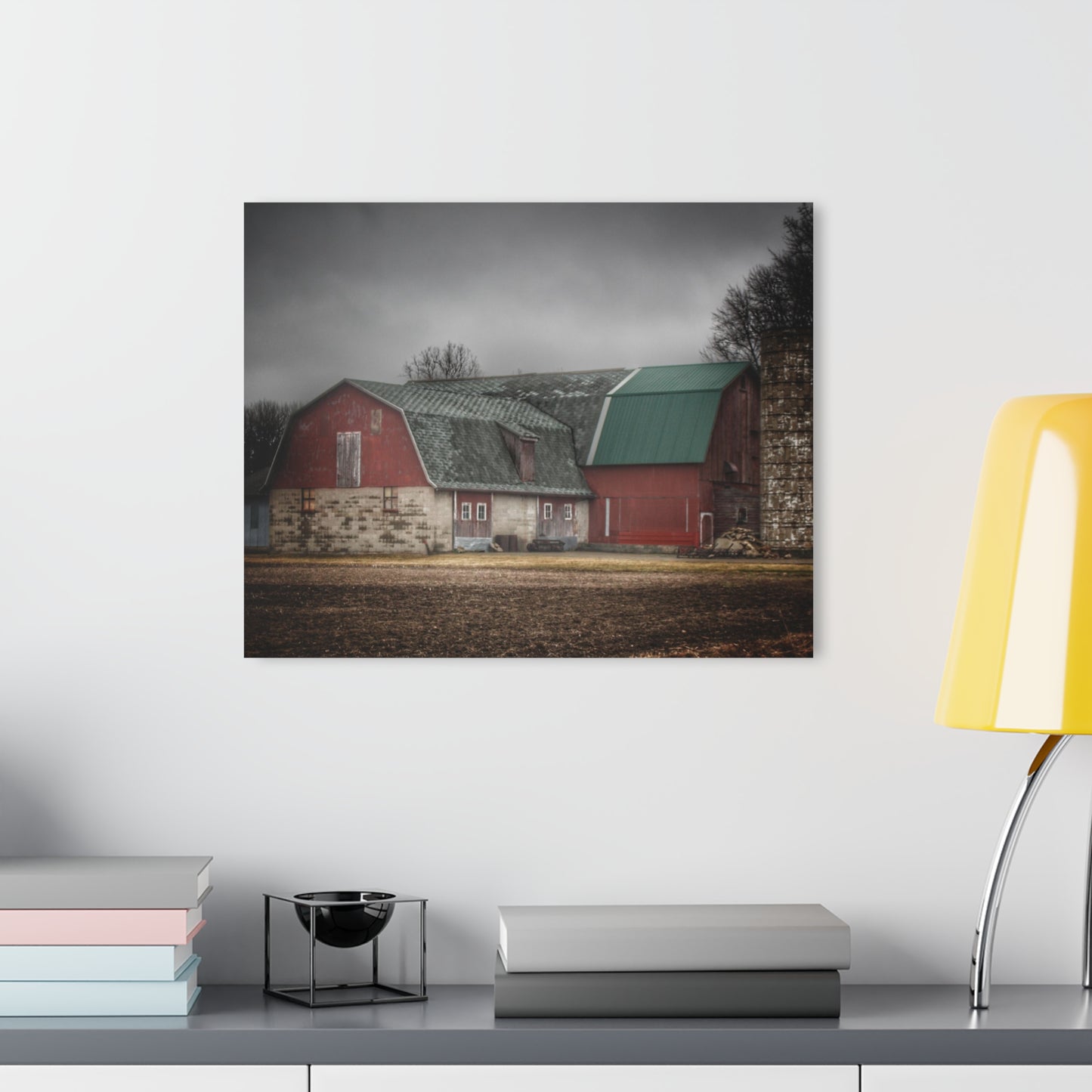 U R There Photography Arbela Reds Rustic Farmhouse Acrylic Wall Print