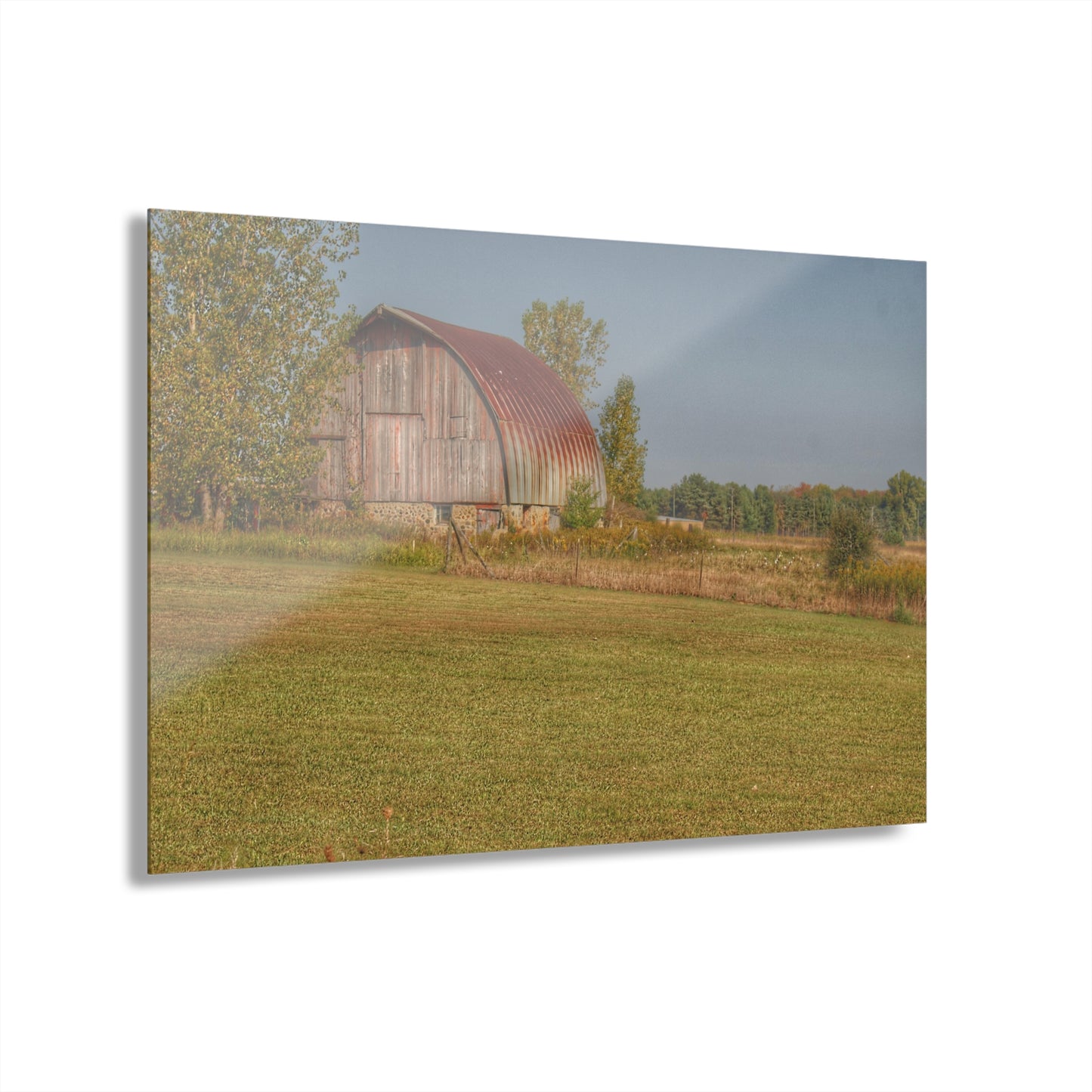 U R There Photography Snover Quonset Grey Rustic Farmhouse Acrylic Wall Print