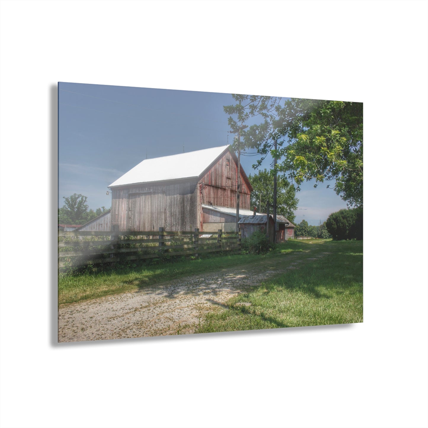 U R There Photography Castle Road Cow Barn II Rustic Farmhouse Acrylic Wall Print