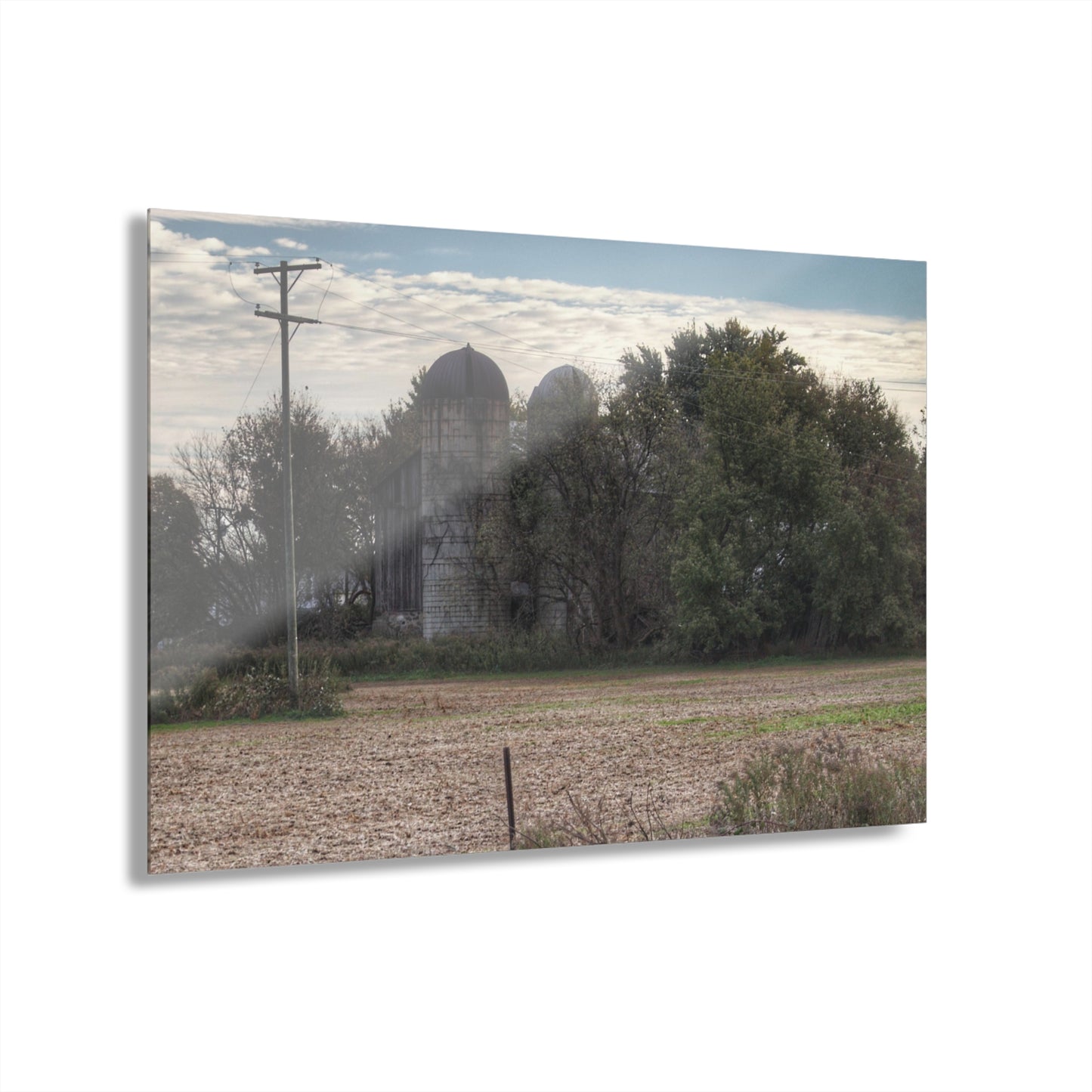 U R There Photography Burnside Road Grey I Rustic Farmhouse Acrylic Wall Print