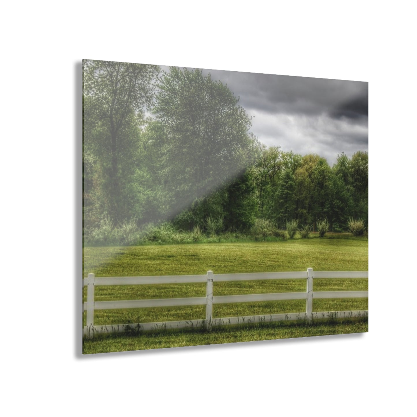 U R There Photography Beyond the White Fence Rustic Farmhouse Acrylic Wall Print