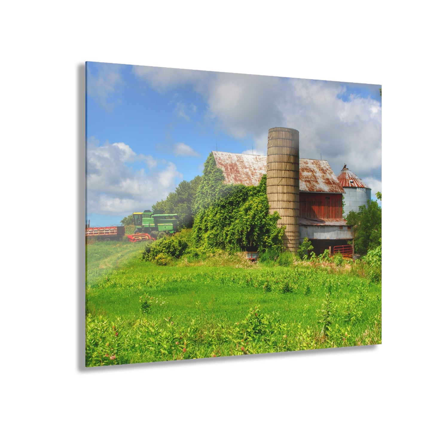 U R There Photography Slattery Rusted Red Rustic Farmhouse Acrylic Wall Print