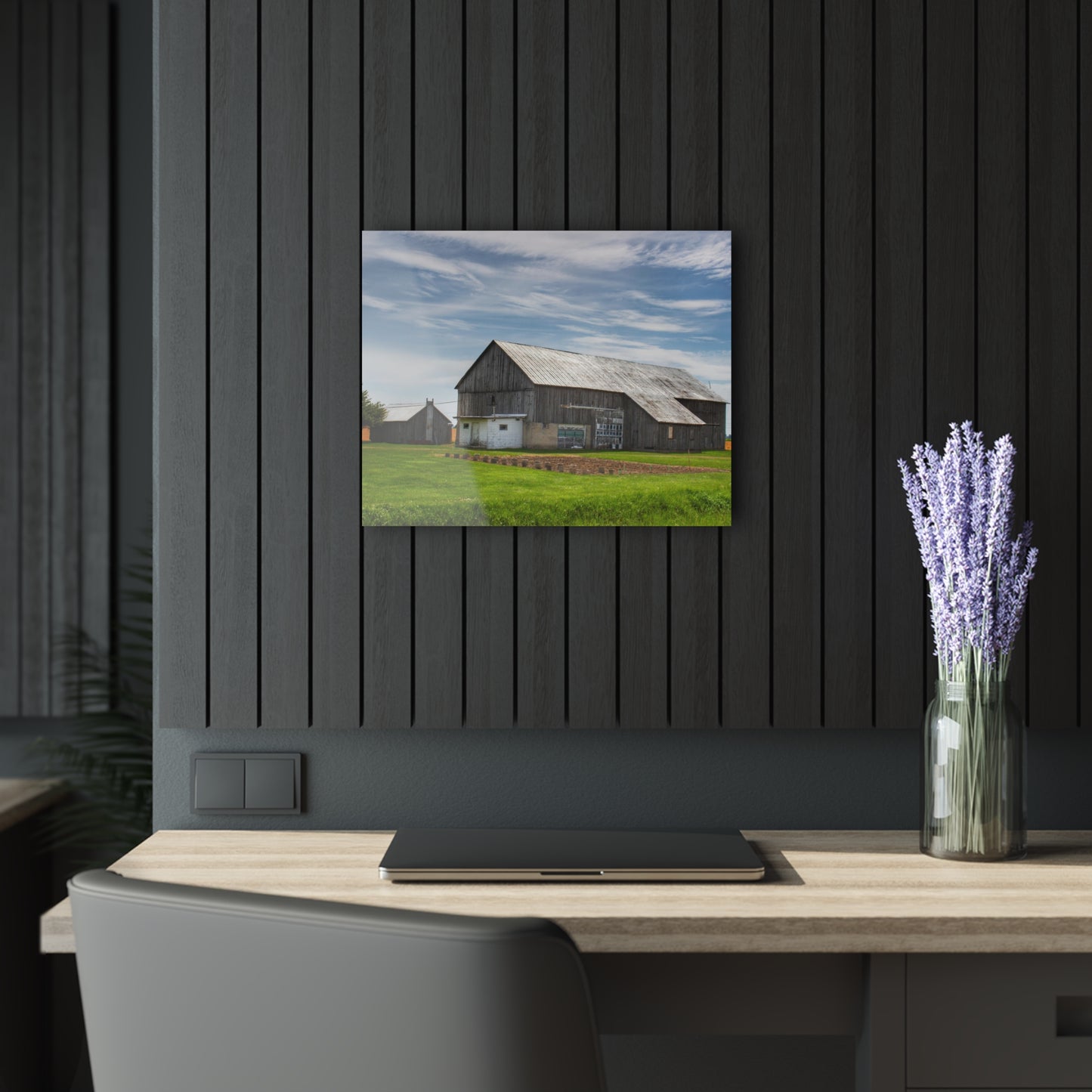 U R There Photography Bay Port Road Greys Rustic Farmhouse Acrylic Wall Print
