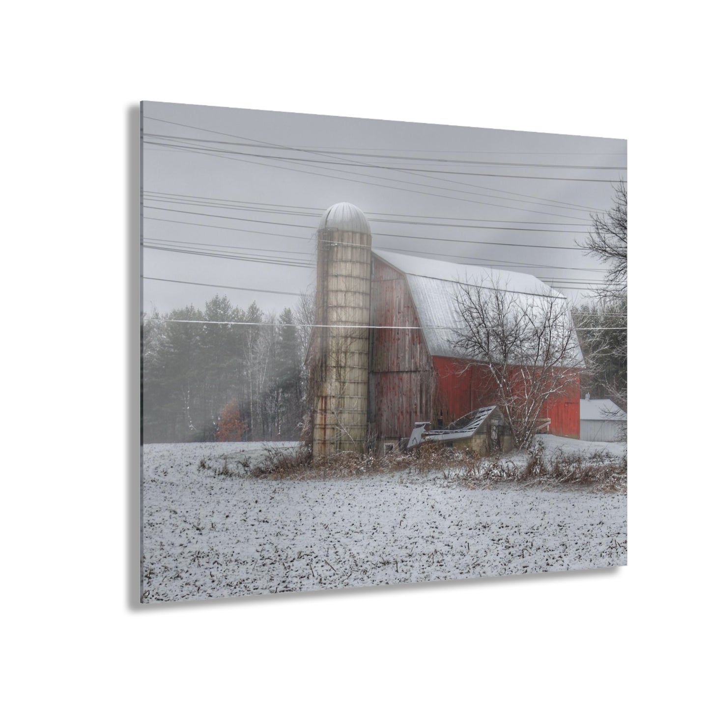 U R There Photography Arbela Road Red Rustic Farmhouse Acrylic Wall Print