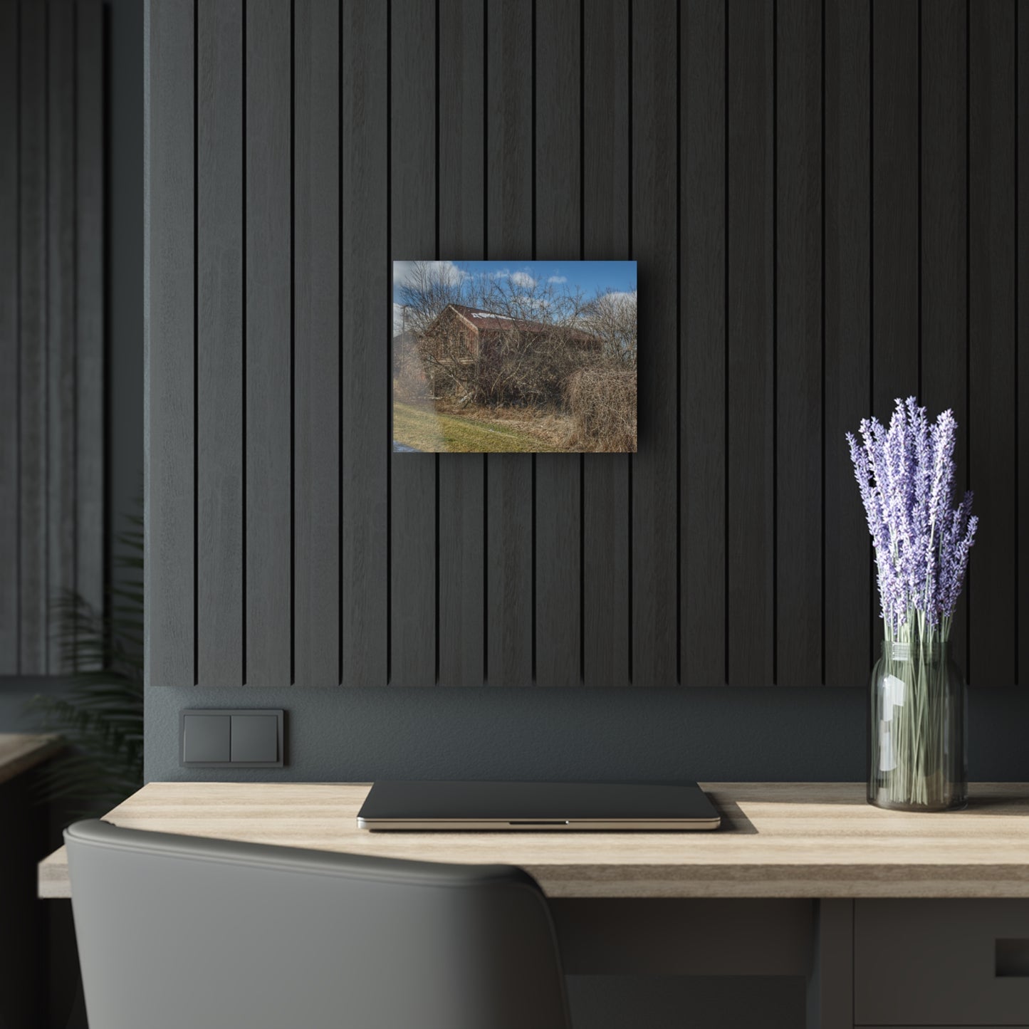 U R There Photography Buried Burnside Greys I Rustic Farmhouse Acrylic Wall Print