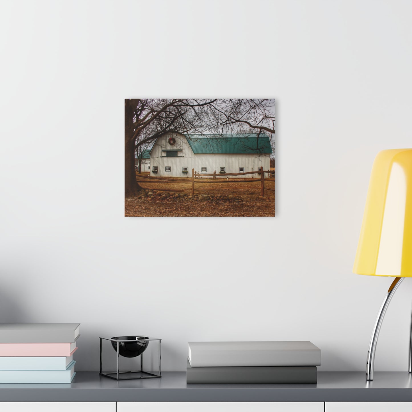 U R There Photography Wilder Road White Rustic Farmhouse Acrylic Wall Print