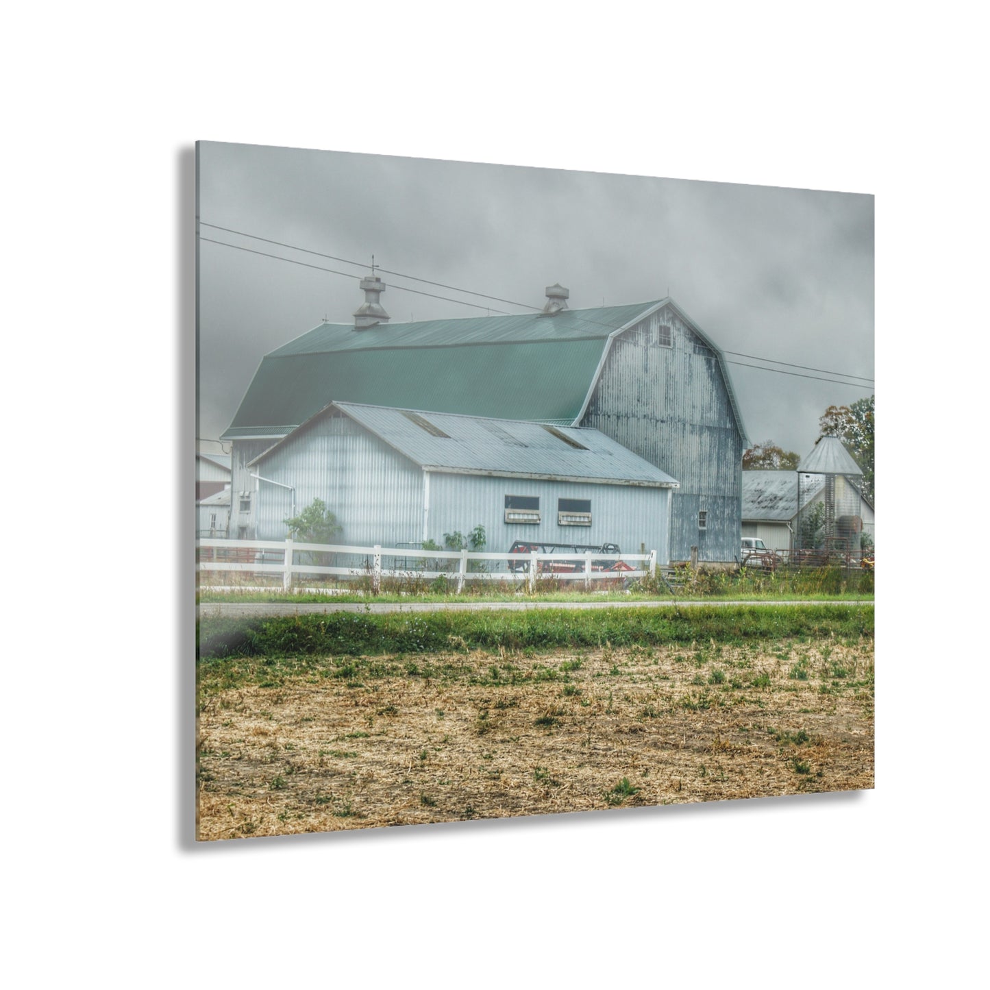 U R There Photography Richville Road Grey II Rustic Farmhouse Acrylic Wall Print