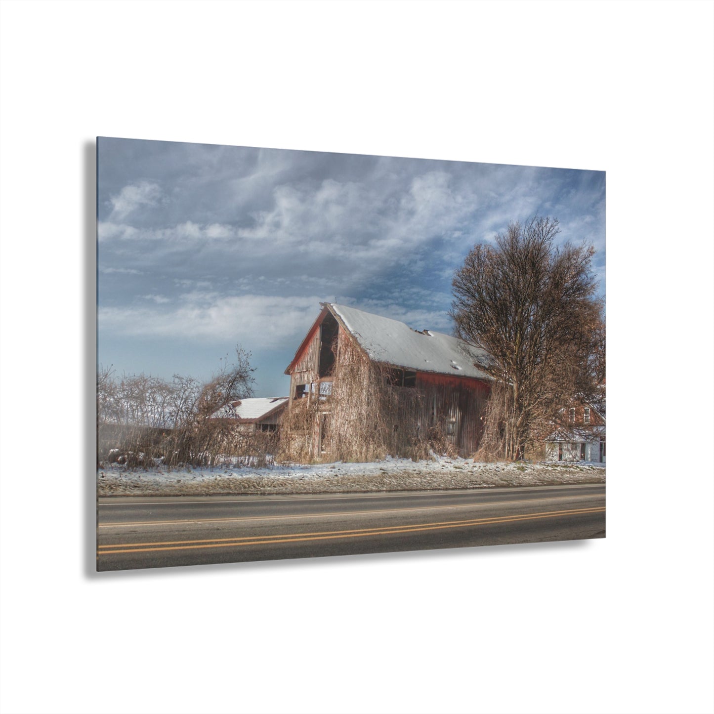 U R There Photography Almont Van Dyke Red II Rustic Farmhouse Acrylic Wall Print 14 "x 11"