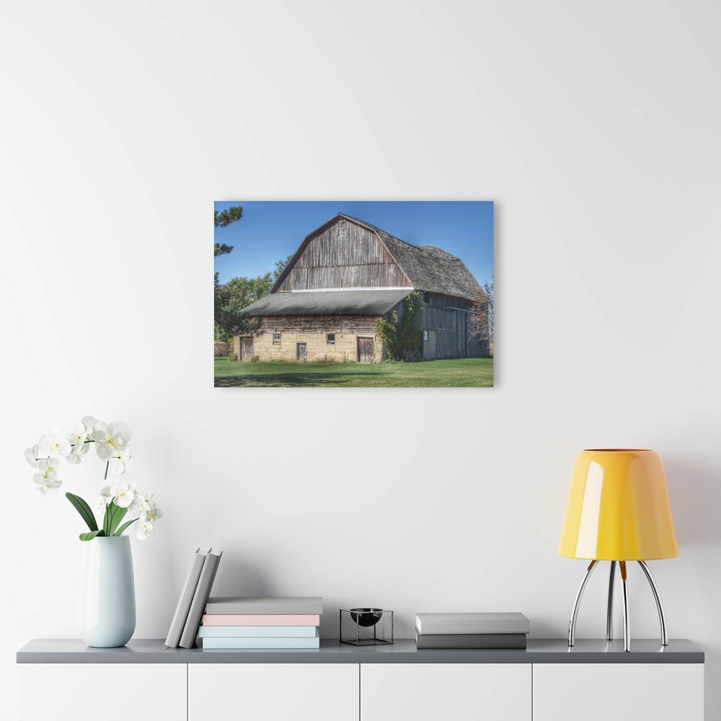 U R There Photography Snover Old Grey Rustic Farmhouse Acrylic Wall Print