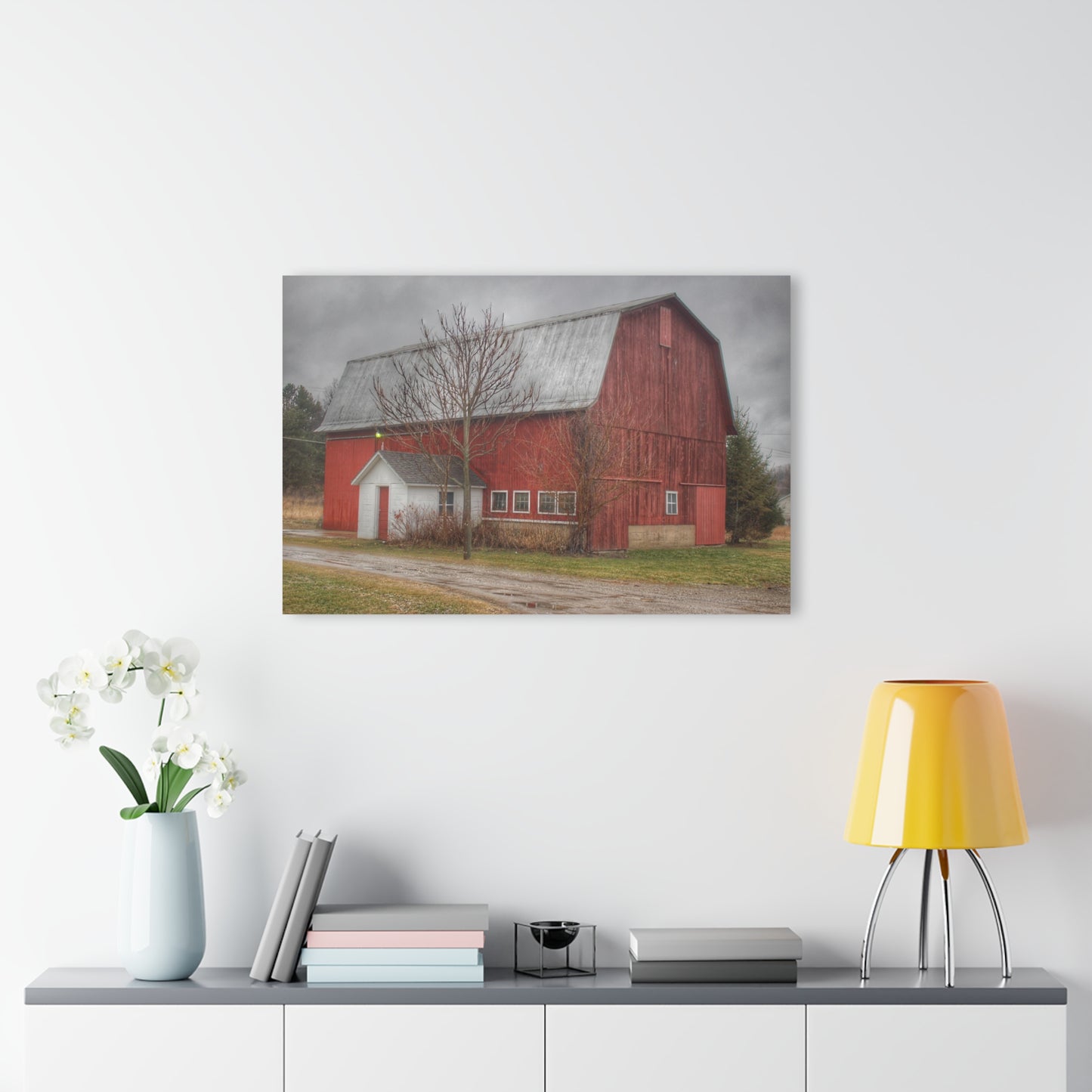 U R There Photography Bray Road Red II Rustic Farmhouse Acrylic Wall Print