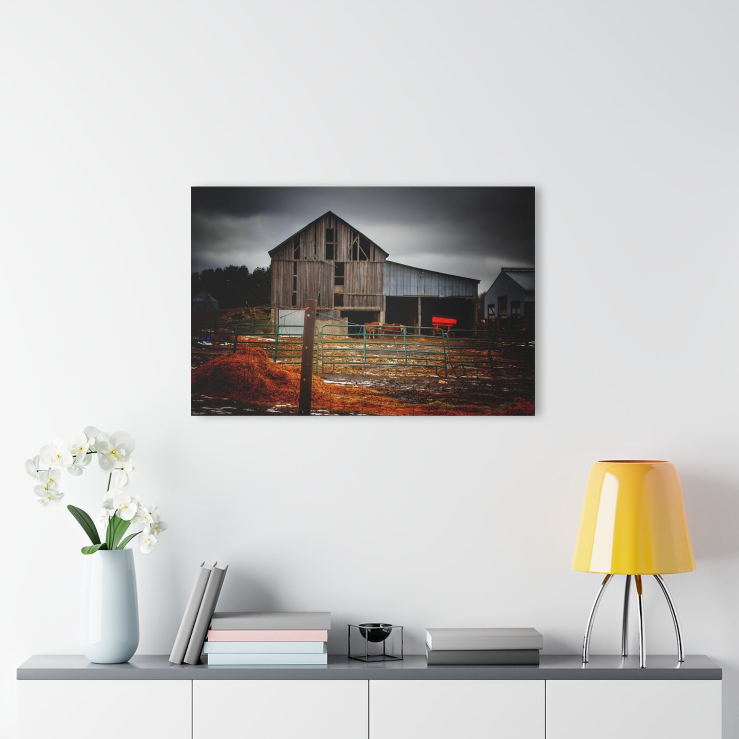 U R There Photography Chapman Road Grey II Rustic Farmhouse Acrylic Wall Print
