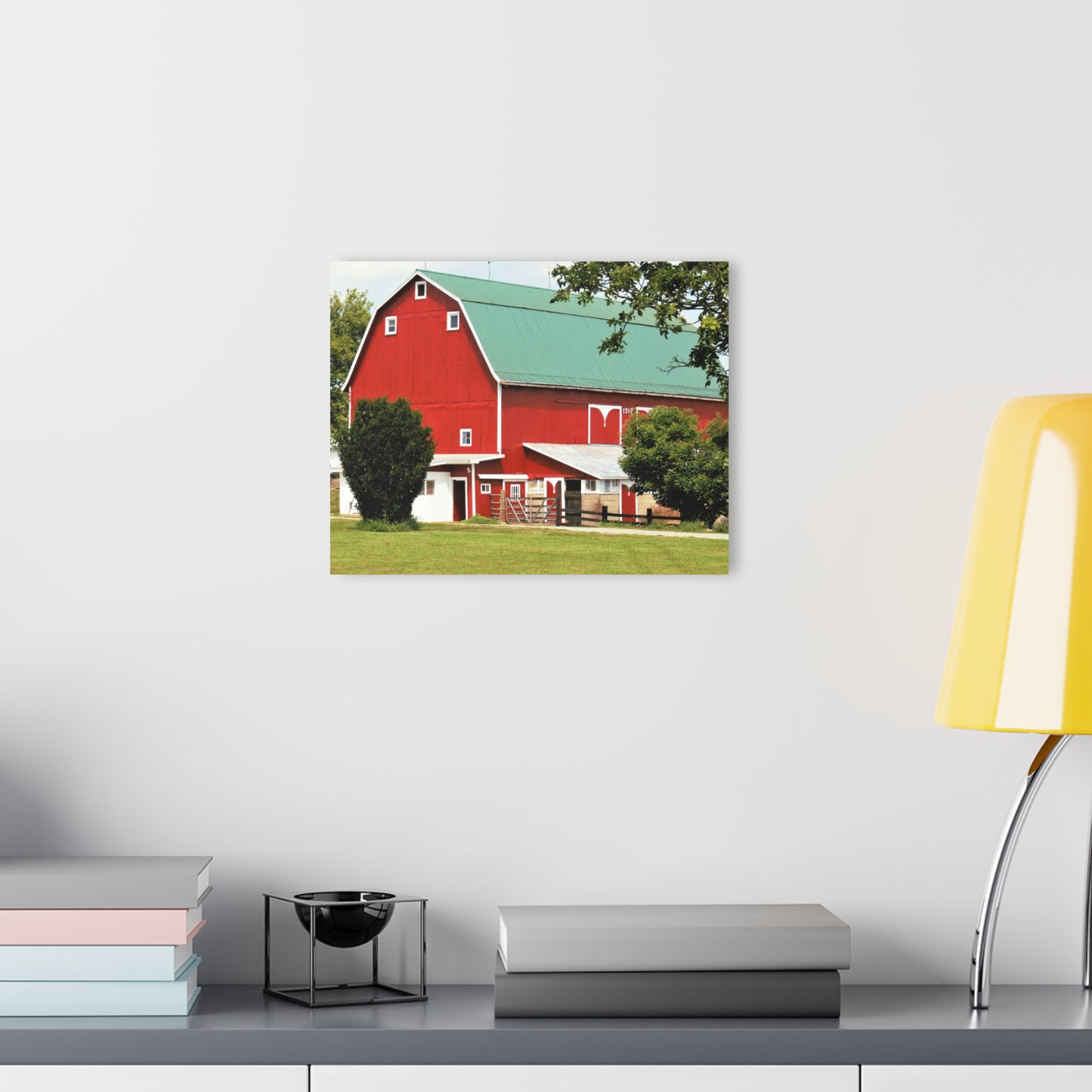 U R There Photography Stewart Road Red II Rustic Farmhouse Acrylic Wall Print