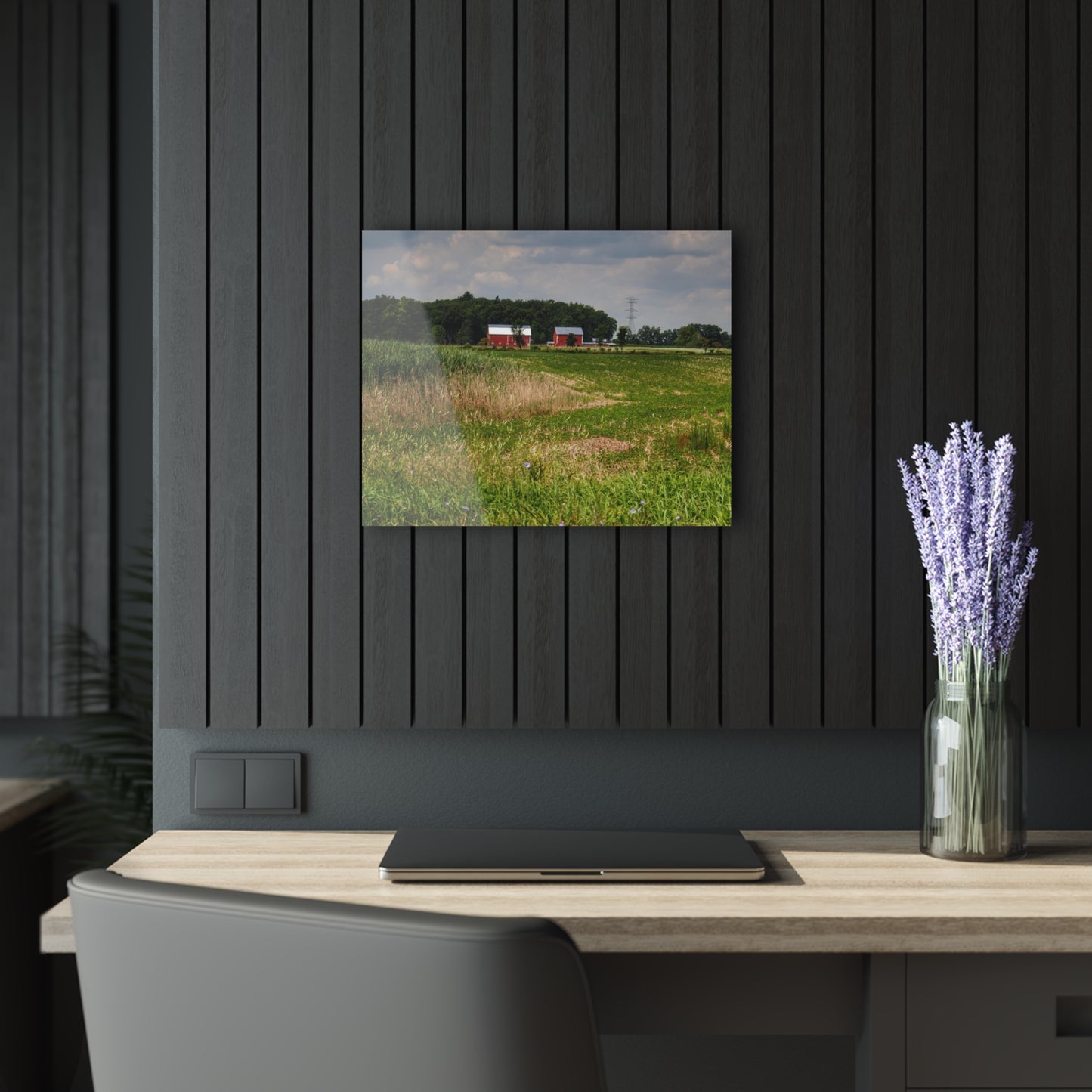 Rustic Farmhouse Wall Print Featuring Across the Field in Elba II