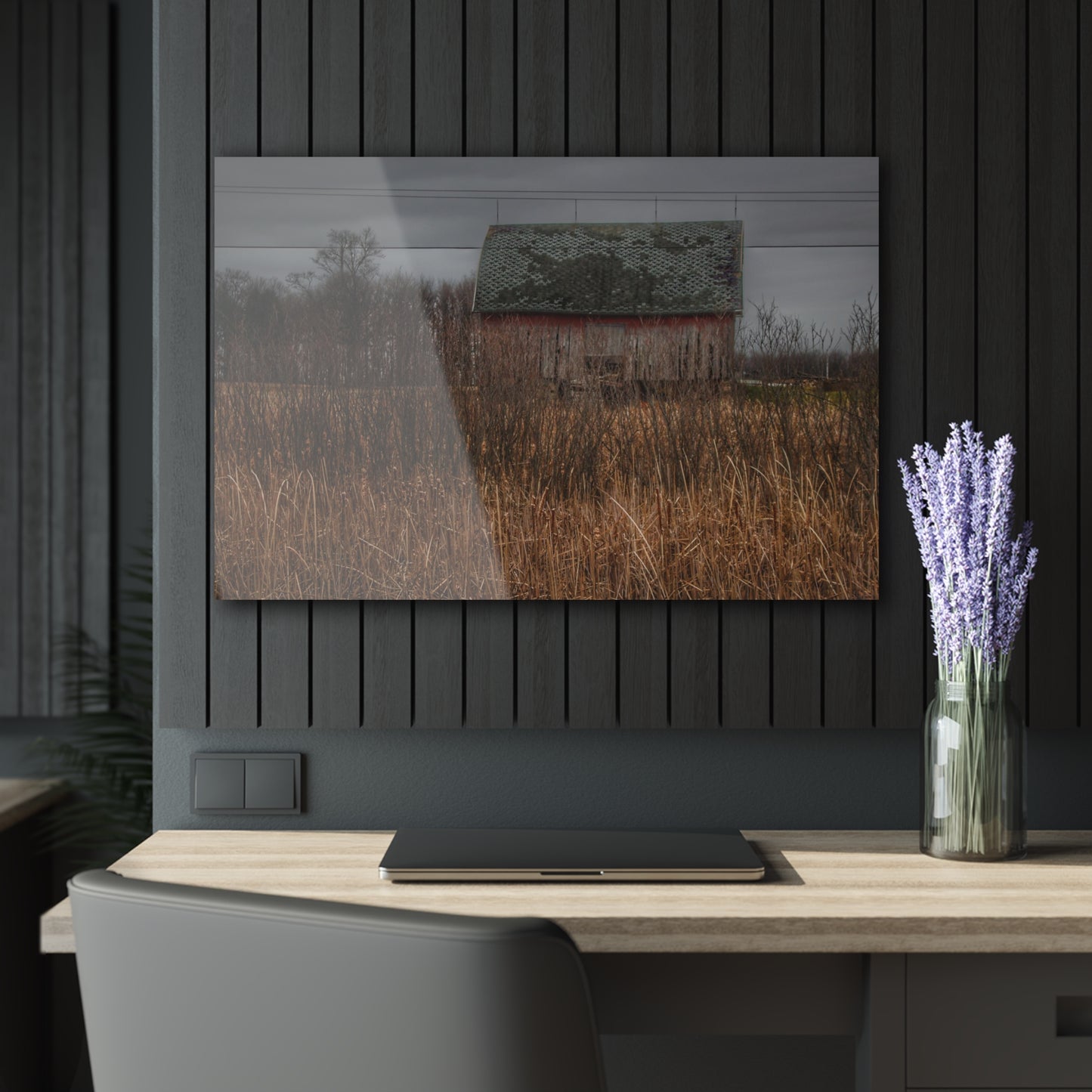 U R There Photography Brown Road Rustic Rustic Farmhouse Acrylic Wall Print