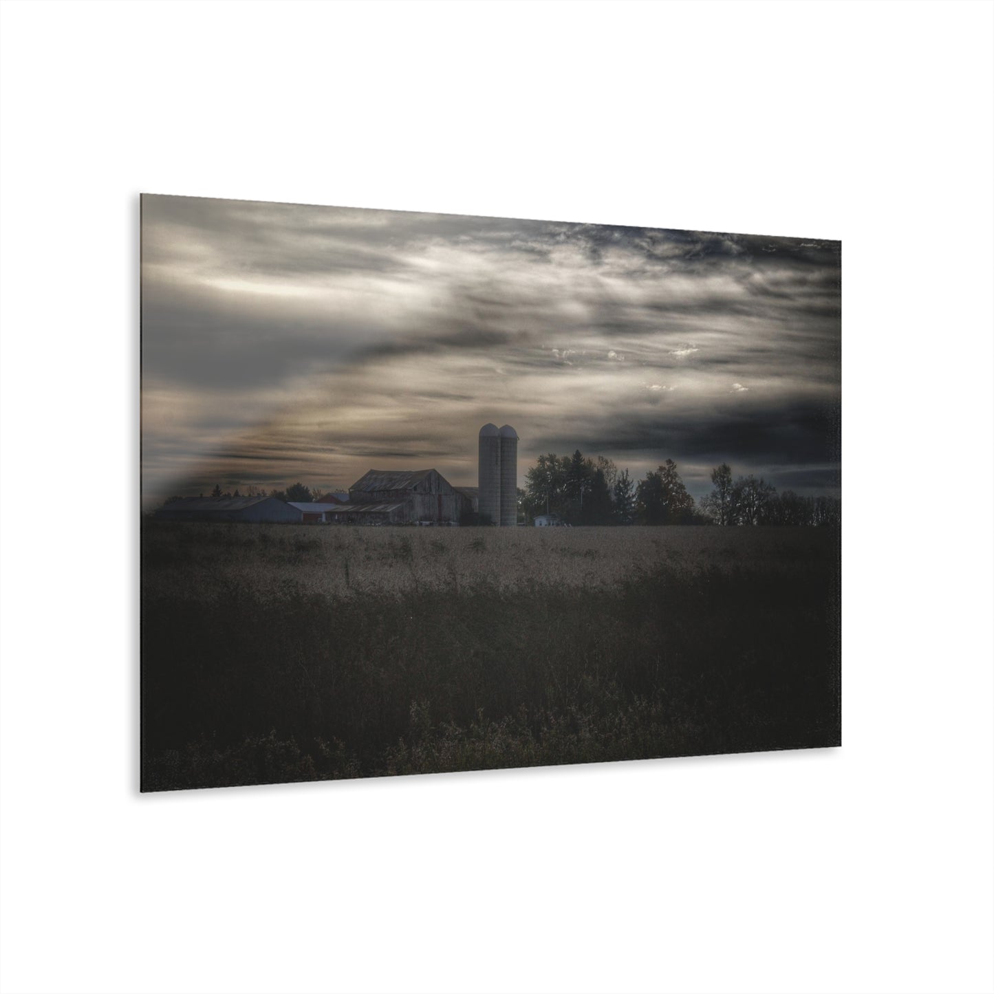 U R There Photography Across the Field on Brown City Road Rustic Farmhouse Acrylic Wall Print