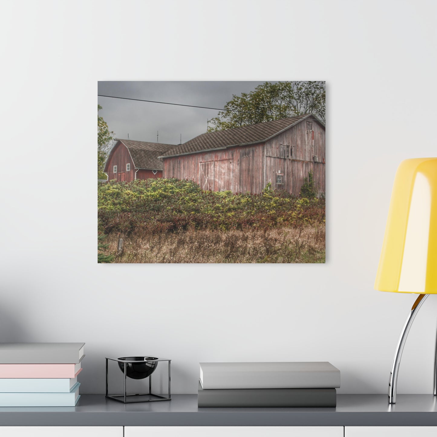 U R There Photography Washburn Reds Rustic Farmhouse Acrylic Wall Print