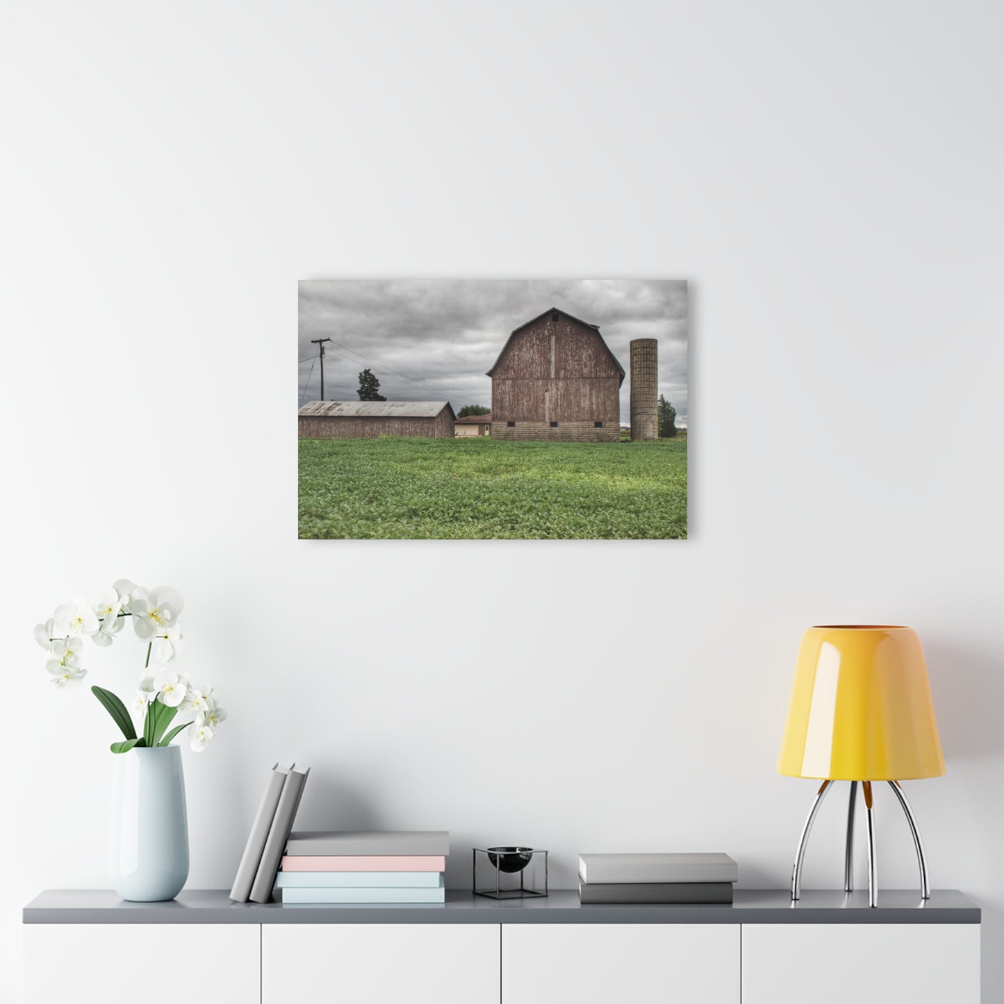 U R There Photography Van Geisen Road Grey Rustic Farmhouse Acrylic Wall Print