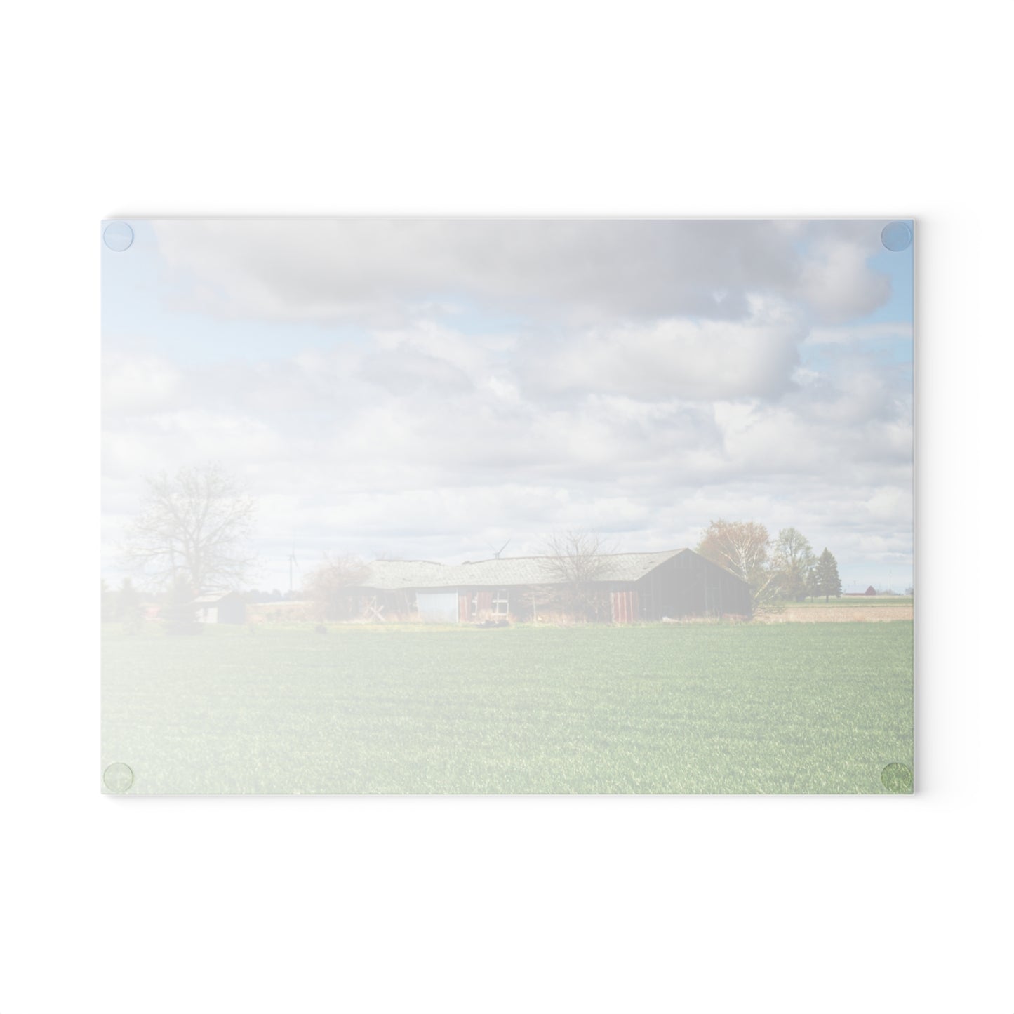 U R There Photography Rescue Road Rusted Shack Rustic Farmhouse Tempered-Glass Cutting Board