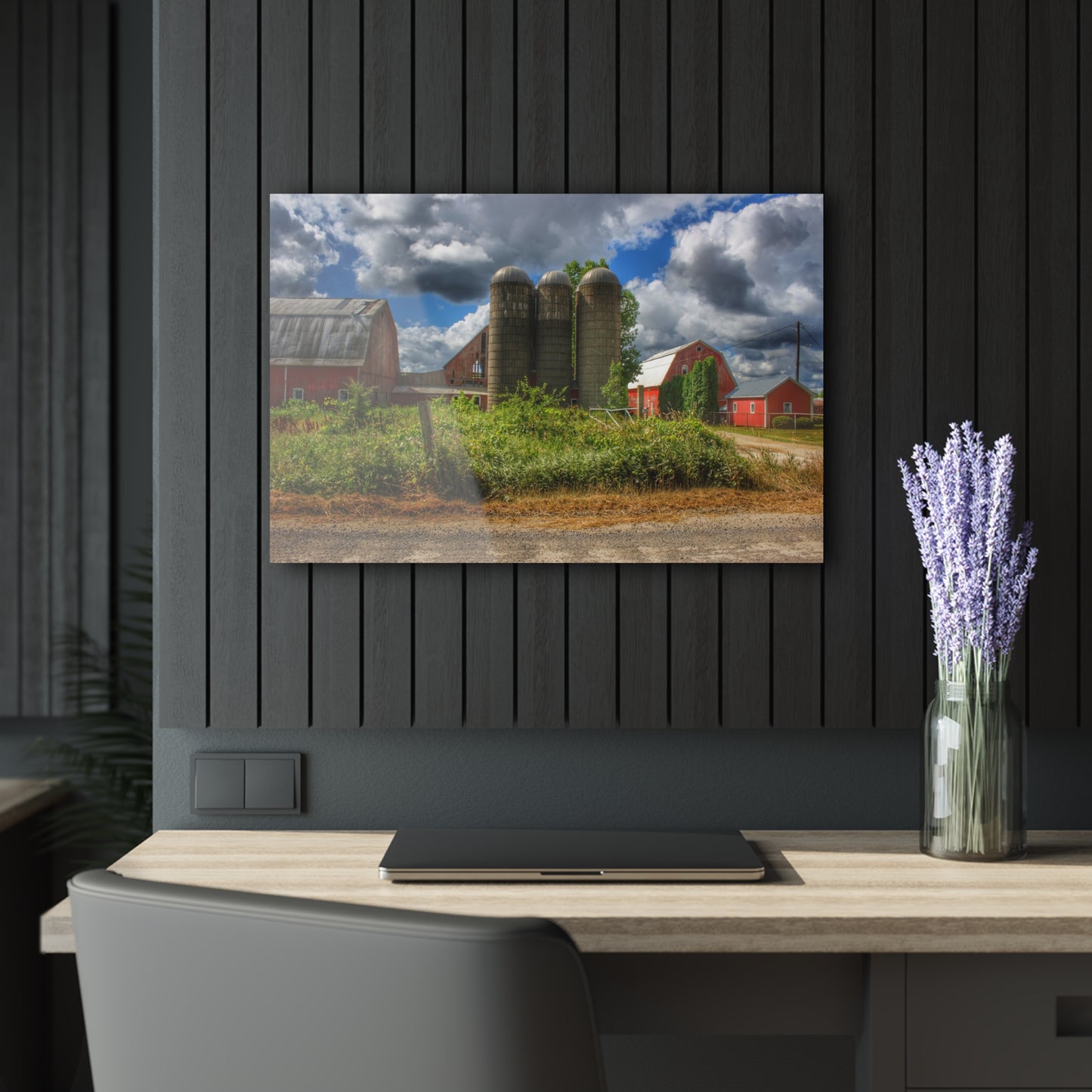 U R There Photography Shelby Red II Rustic Farmhouse Acrylic Wall Print