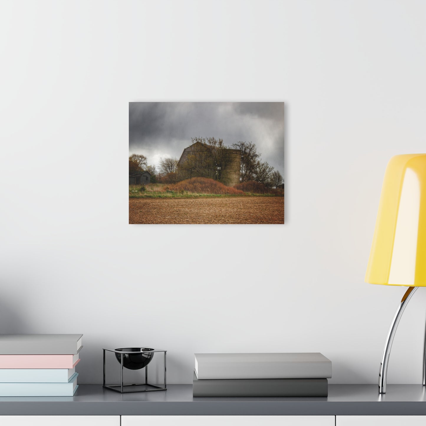 U R There Photography West Snover Grey Rustic Farmhouse Acrylic Wall Print
