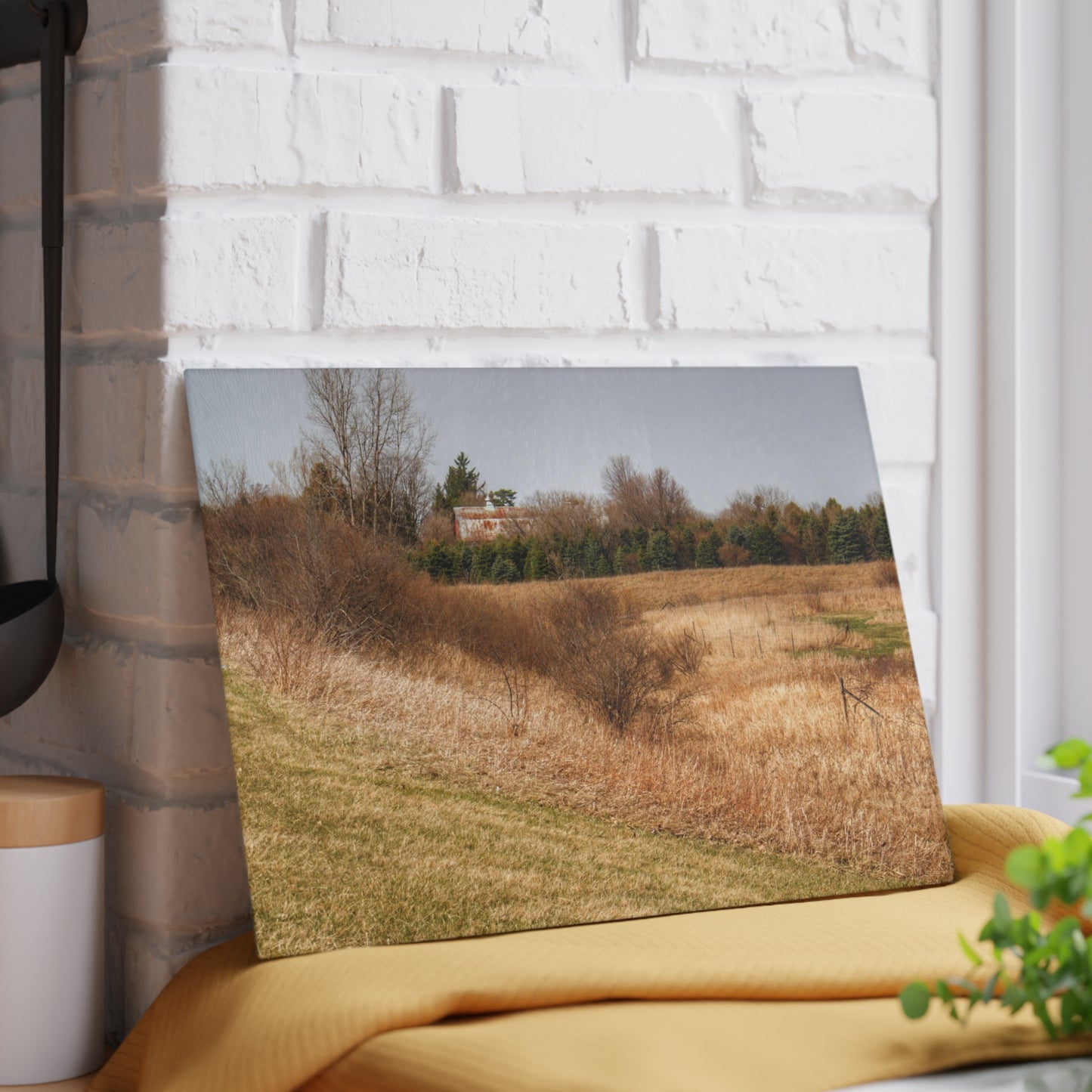 U R There Photography Beyond the Short Pines Rustic Farmhouse Tempered-Glass Cutting Board