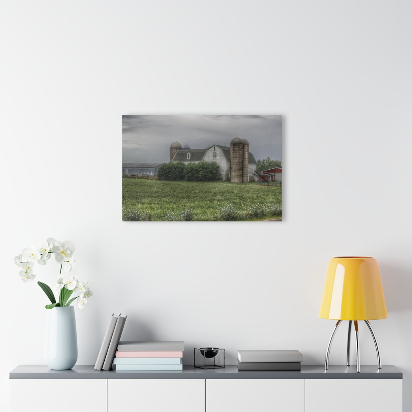 U R There Photography Clark Road White II Rustic Farmhouse Acrylic Wall Print