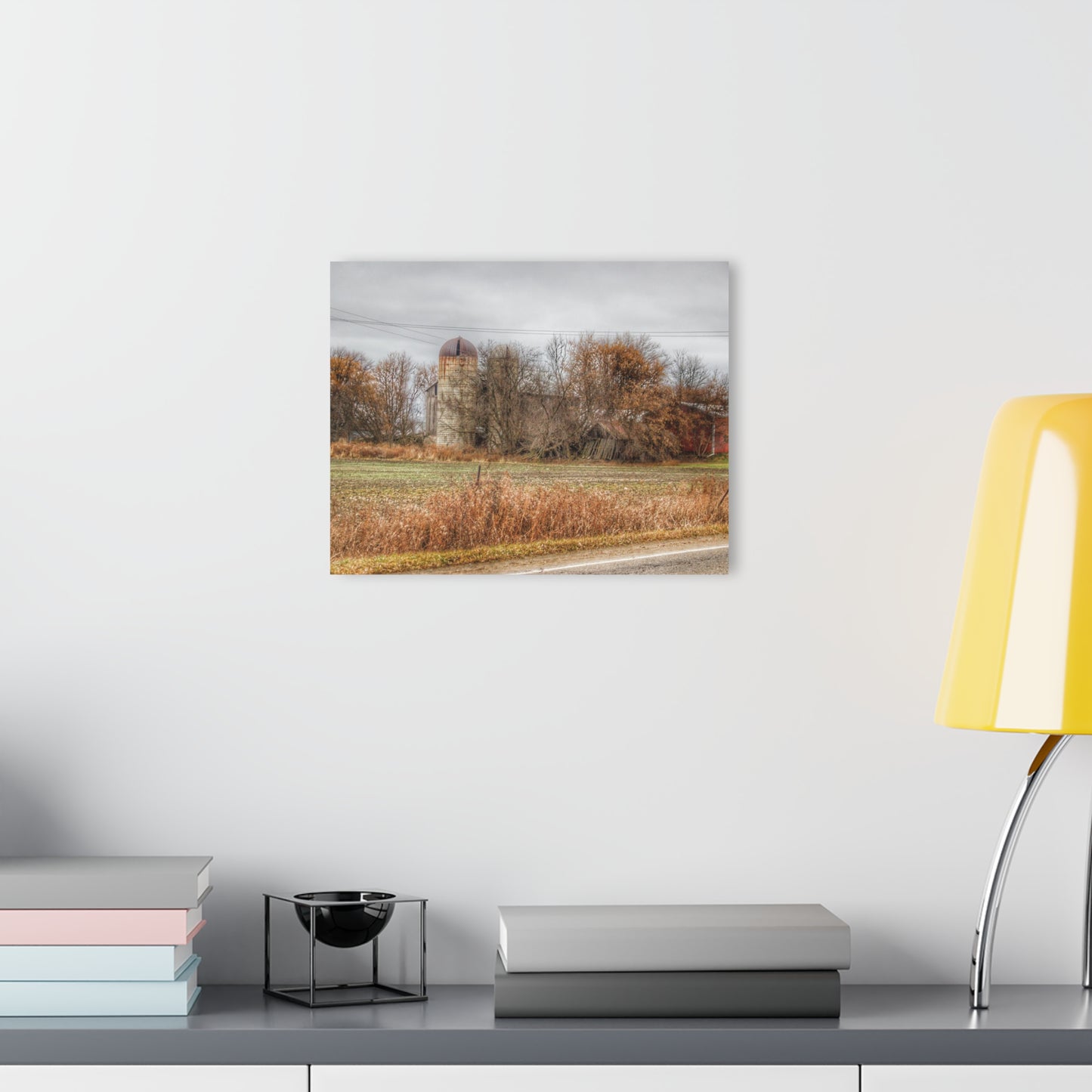 U R There Photography Burnside Road Grey II Rustic Farmhouse Acrylic Wall Print