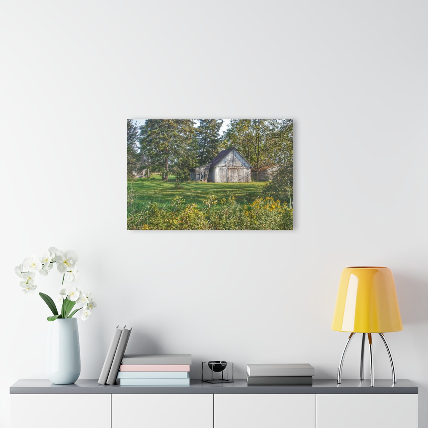 U R There Photography Bowers Road Little White Rustic Farmhouse Acrylic Wall Print