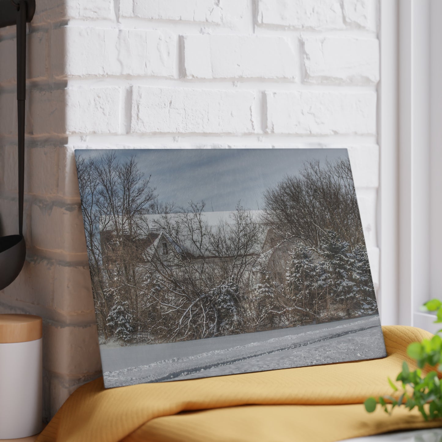 U R There Photography Hidden in Oxford II Rustic Farmhouse Tempered-Glass Cutting Board