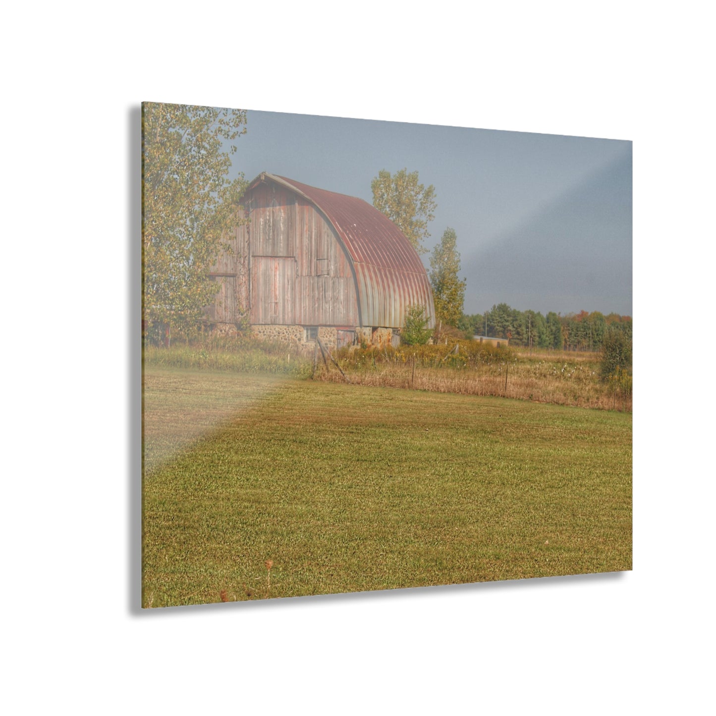 U R There Photography Snover Quonset Grey Rustic Farmhouse Acrylic Wall Print