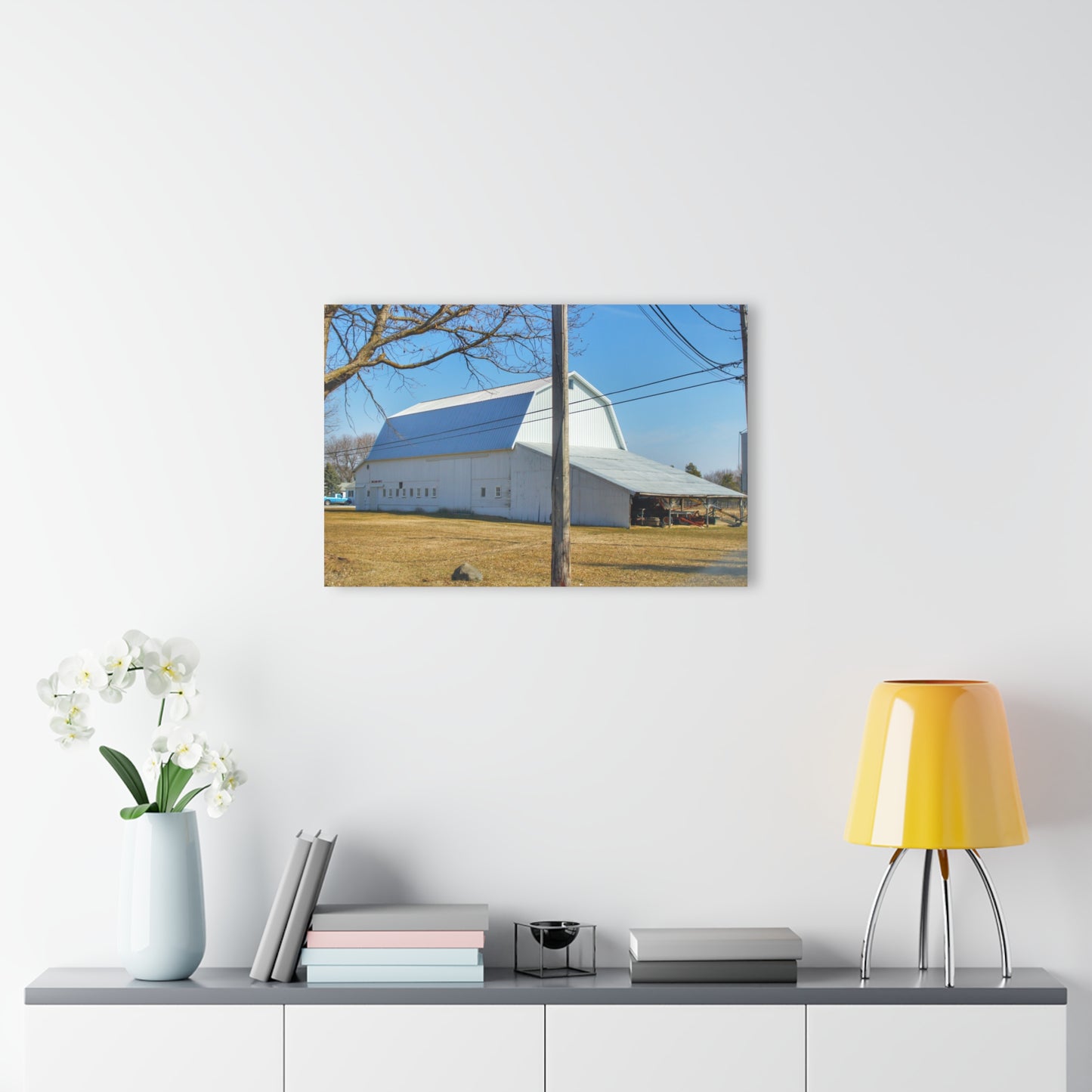 U R There Photography Wolcott White Rustic Farmhouse Acrylic Wall Print
