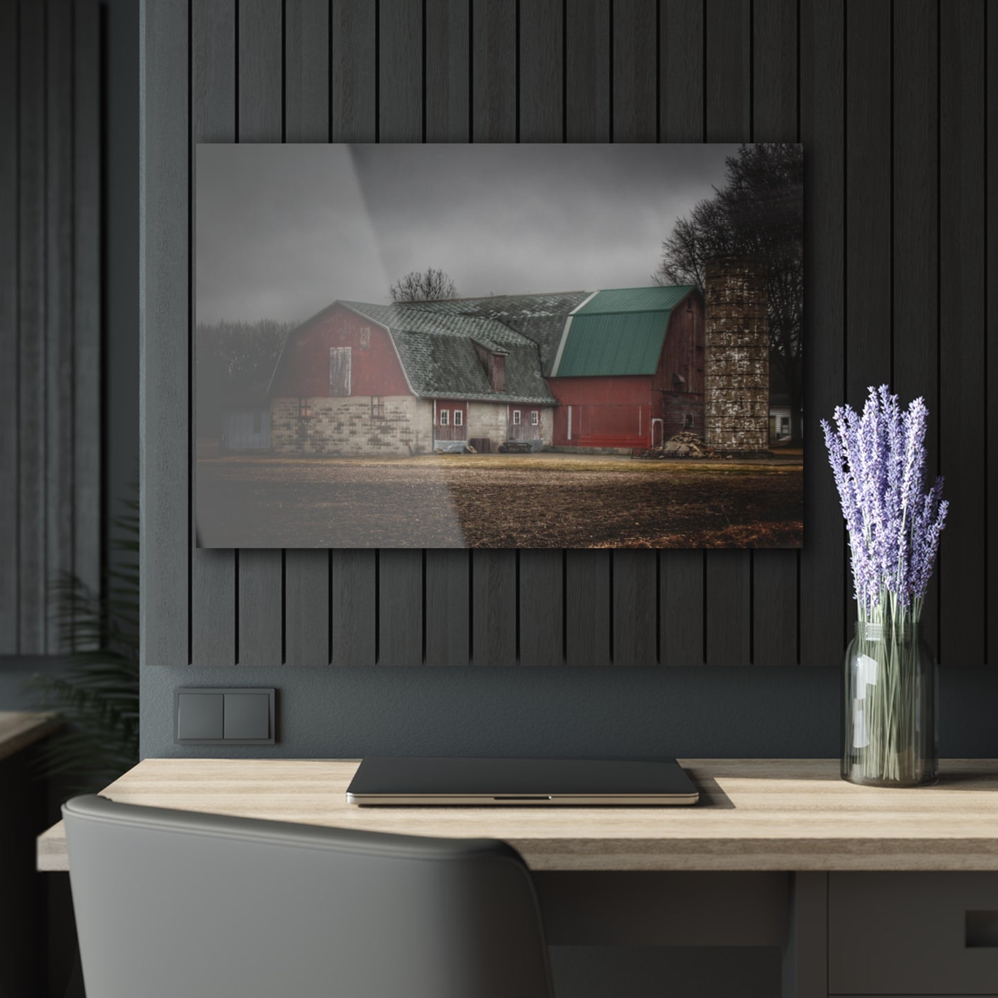 U R There Photography Arbela Reds Rustic Farmhouse Acrylic Wall Print