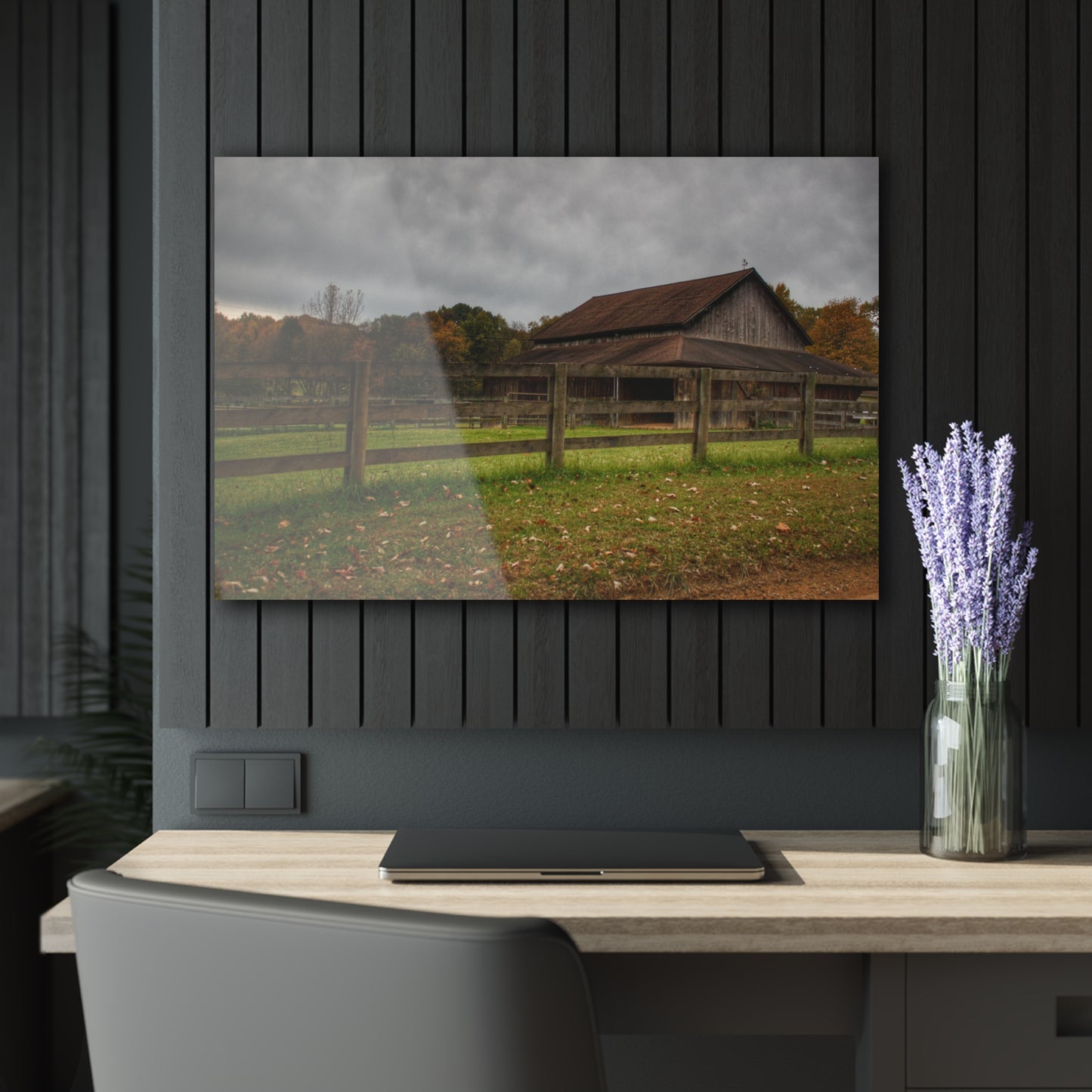 U R There Photography Chalet Grey I Rustic Farmhouse Acrylic Wall Print