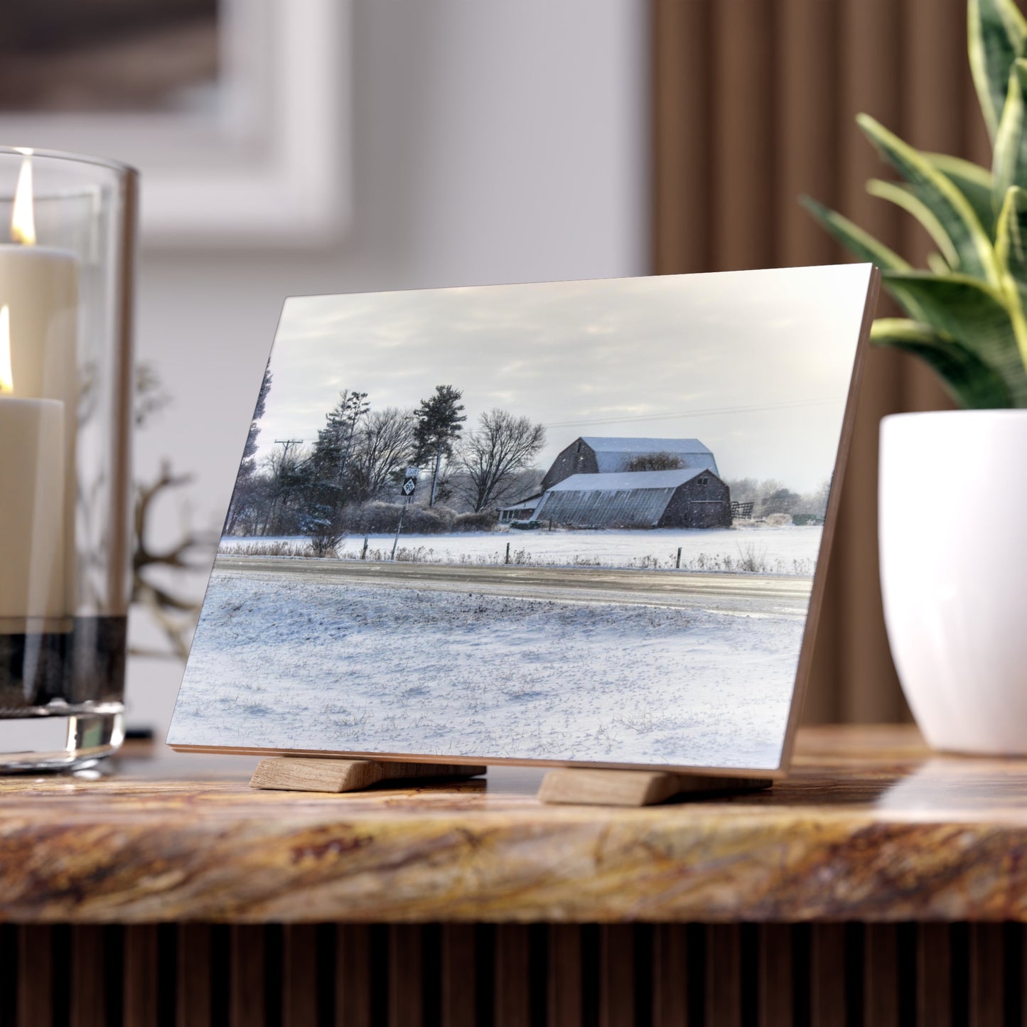 U R There Photography Otter Lake Road Greys Rustic Farmhouse Decorative Ceramic Tile