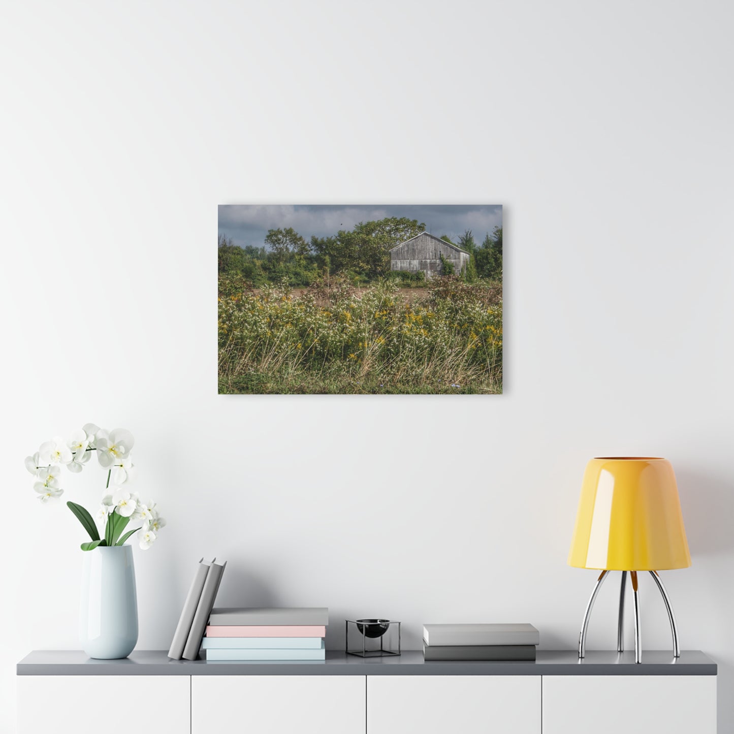 U R There Photography Almont Road Grey Rustic Farmhouse Acrylic Wall Print