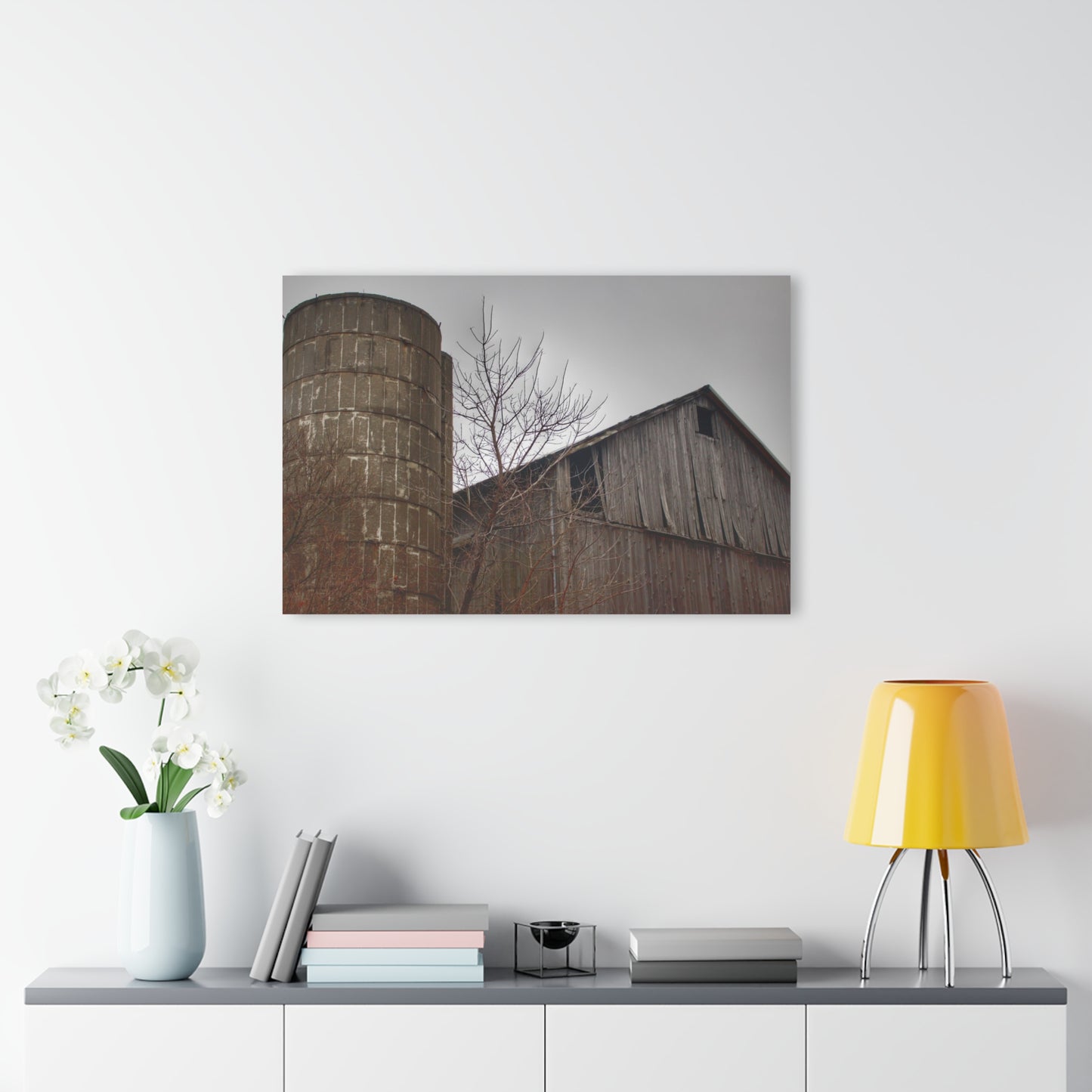 U R There Photography Brandon Hill Grey Rustic Farmhouse Acrylic Wall Print