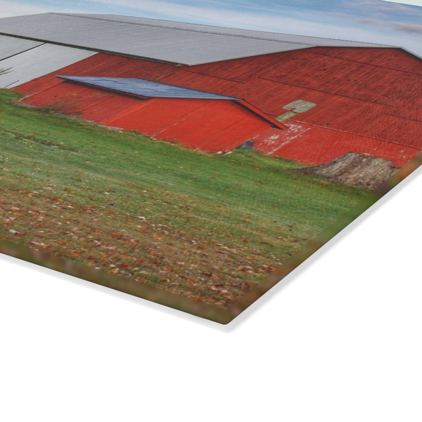 U R There Photography Ruth Reds Rustic Farmhouse Tempered-Glass Cutting Board