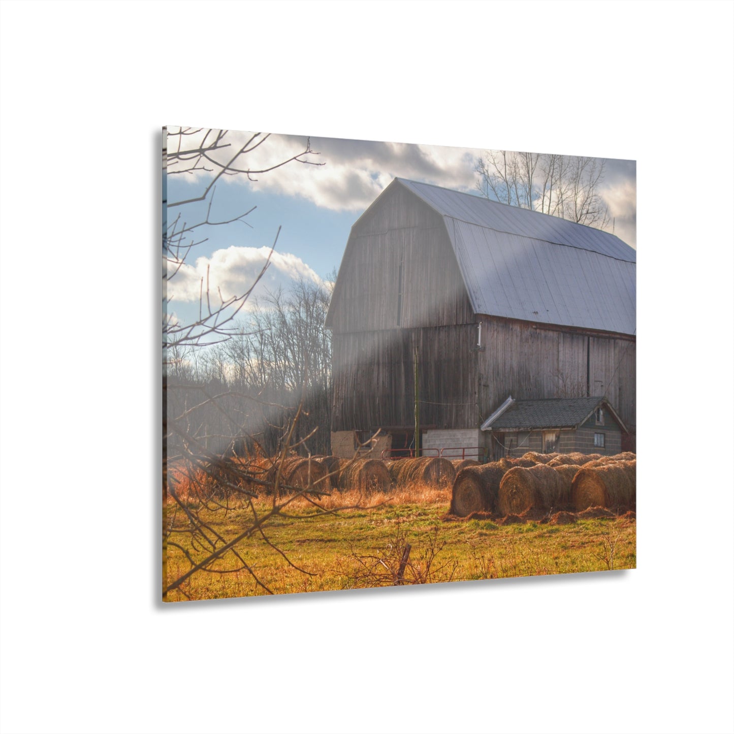 U R There Photography Sandusky Grey Haybarn Rustic Farmhouse Acrylic Wall Print