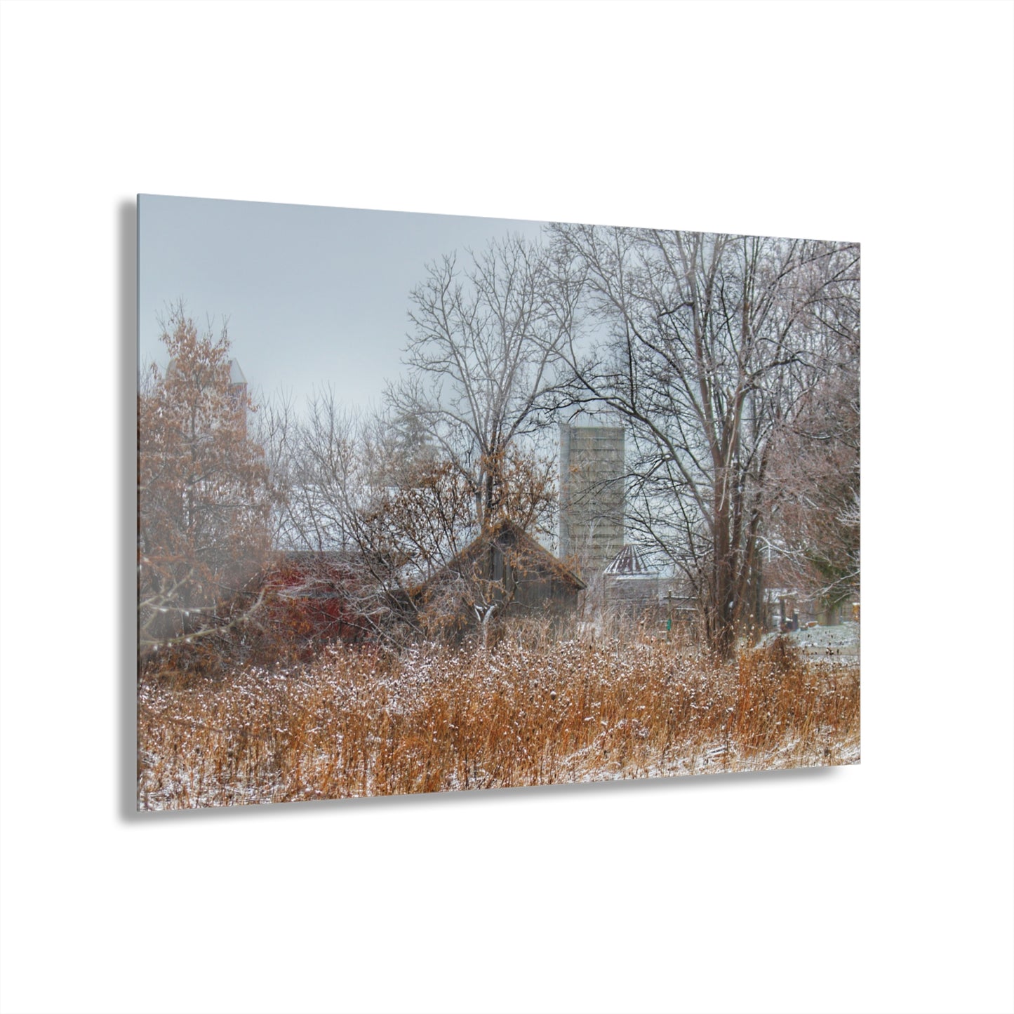 U R There Photography Wale Road Hidden Grey Rustic Farmhouse Acrylic Wall Print