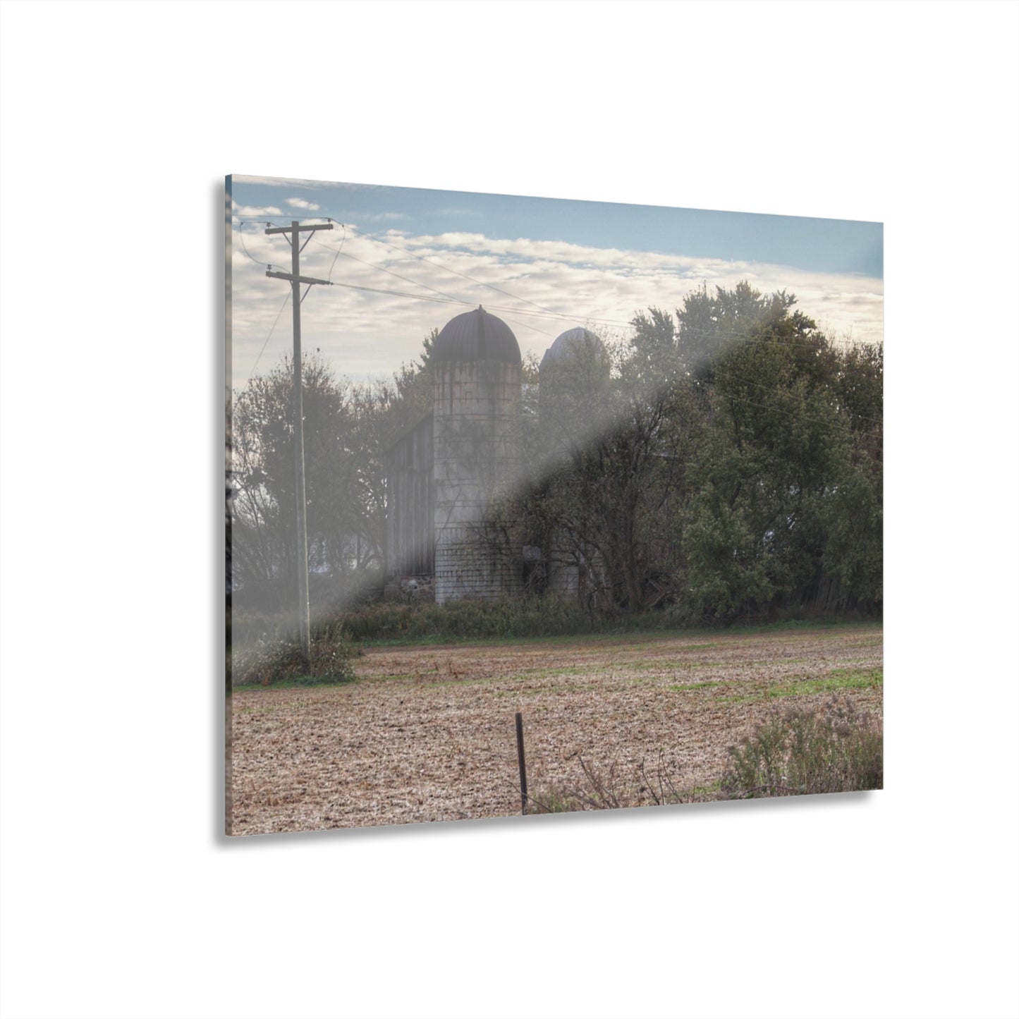 U R There Photography Burnside Road Grey I Rustic Farmhouse Acrylic Wall Print