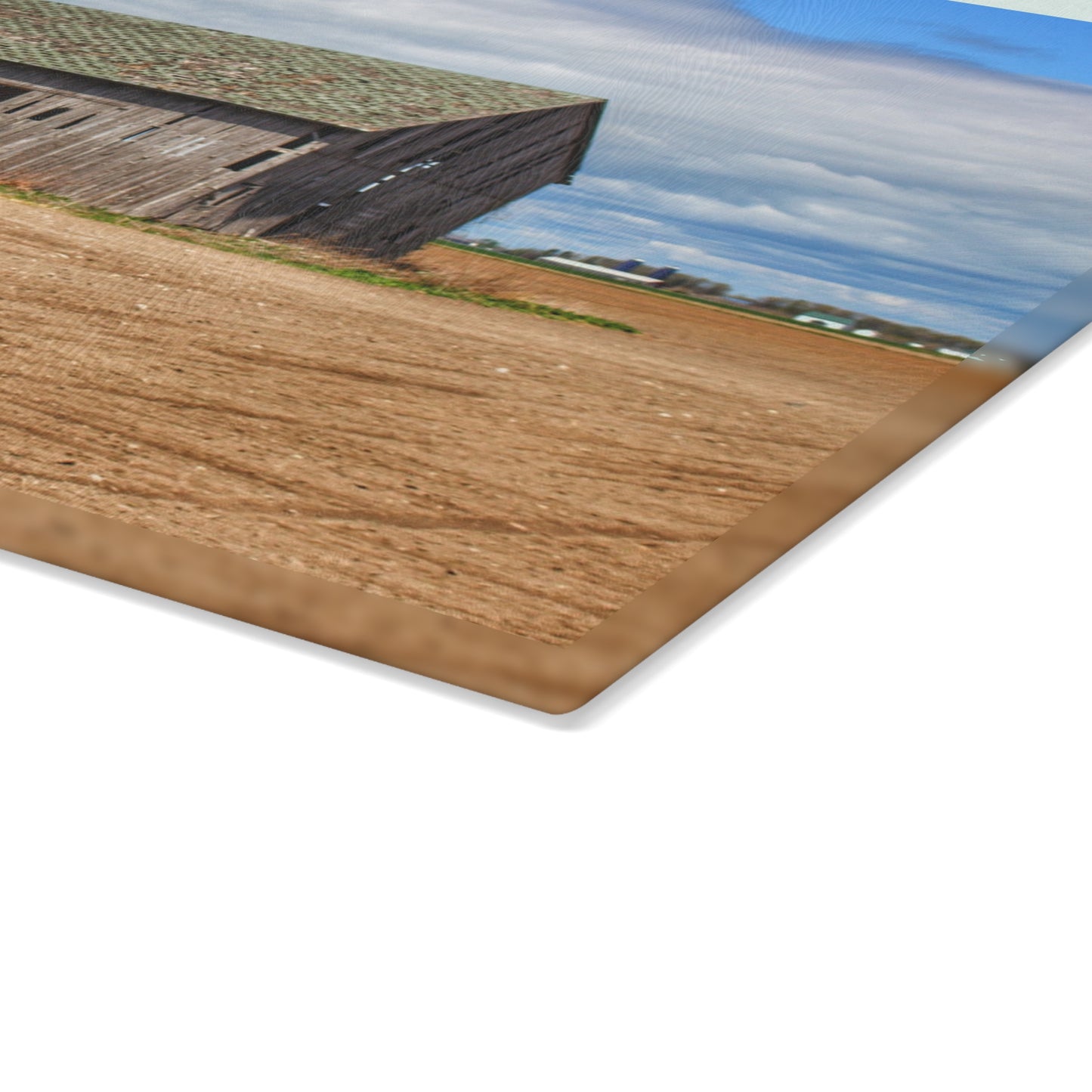 U R There Photography Rescue Road Grey Rustic Farmhouse Tempered-Glass Cutting Board