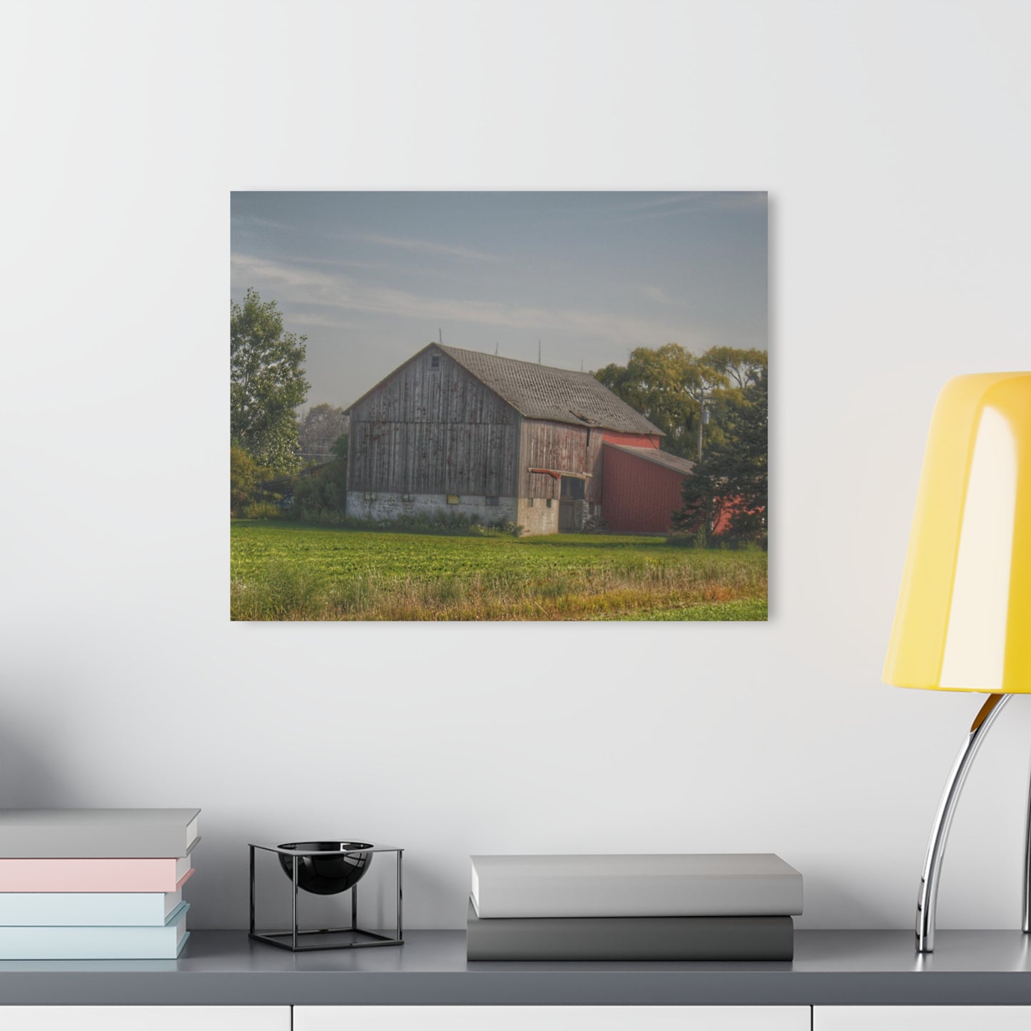 U R There Photography Pigeon Grey Saltbox Rustic Farmhouse Acrylic Wall Print
