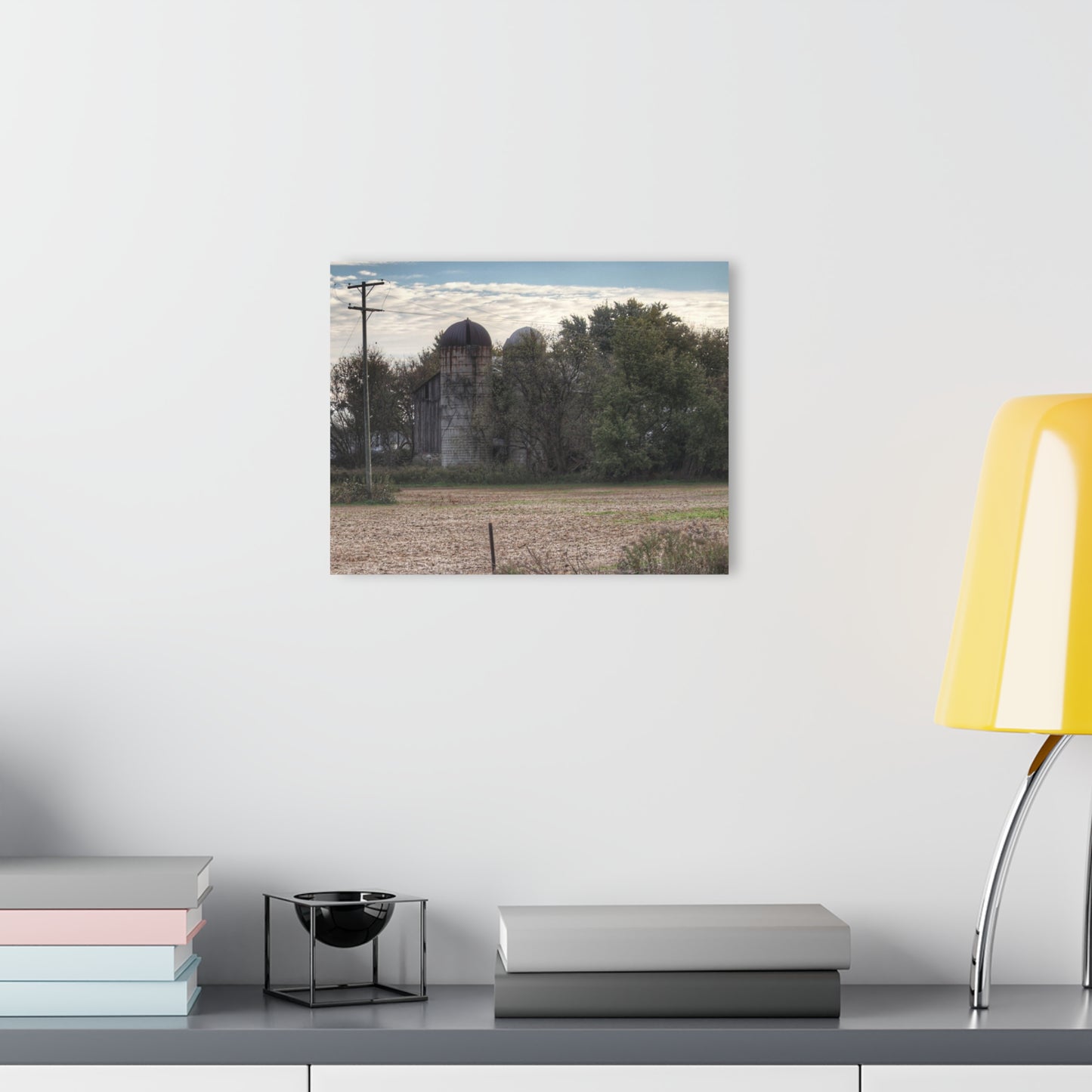 U R There Photography Burnside Road Grey I Rustic Farmhouse Acrylic Wall Print