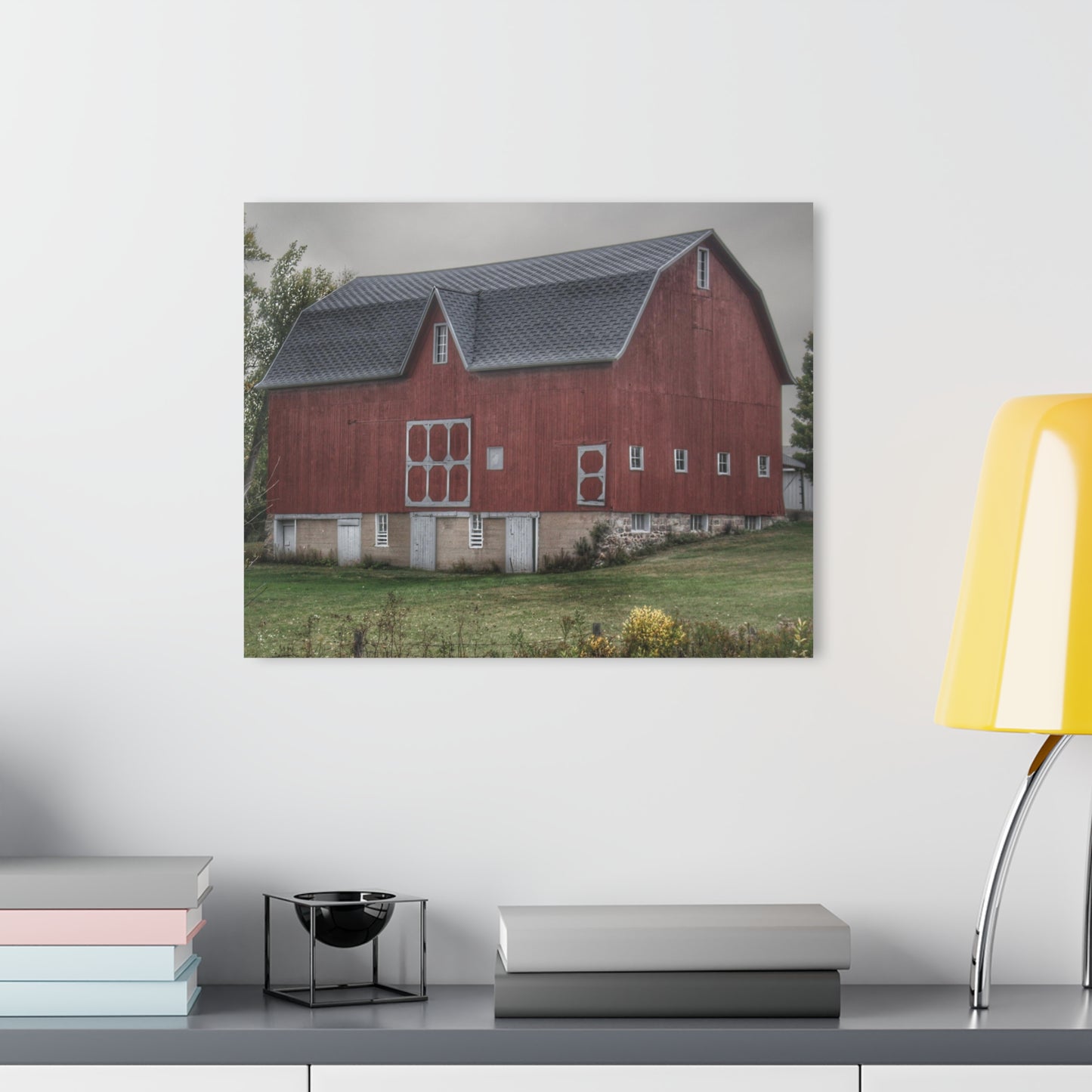 U R There Photography Vassar Road Red I Rustic Farmhouse Acrylic Wall Print