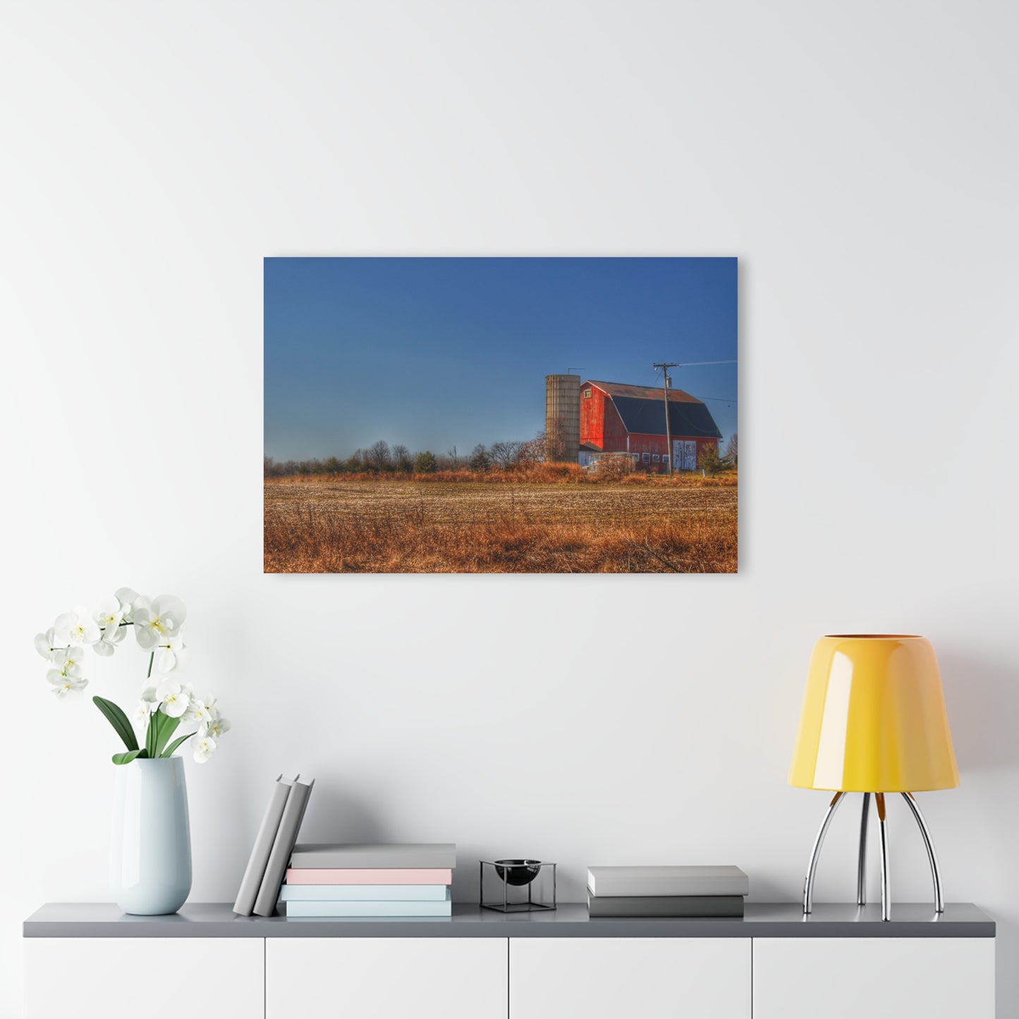 U R There Photography Applegate Road Red Rustic Farmhouse Acrylic Wall Print