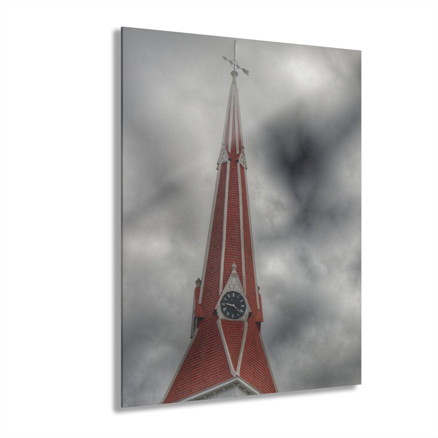 Rustic Farmhouse Wall Print featuring Almont Church Spire