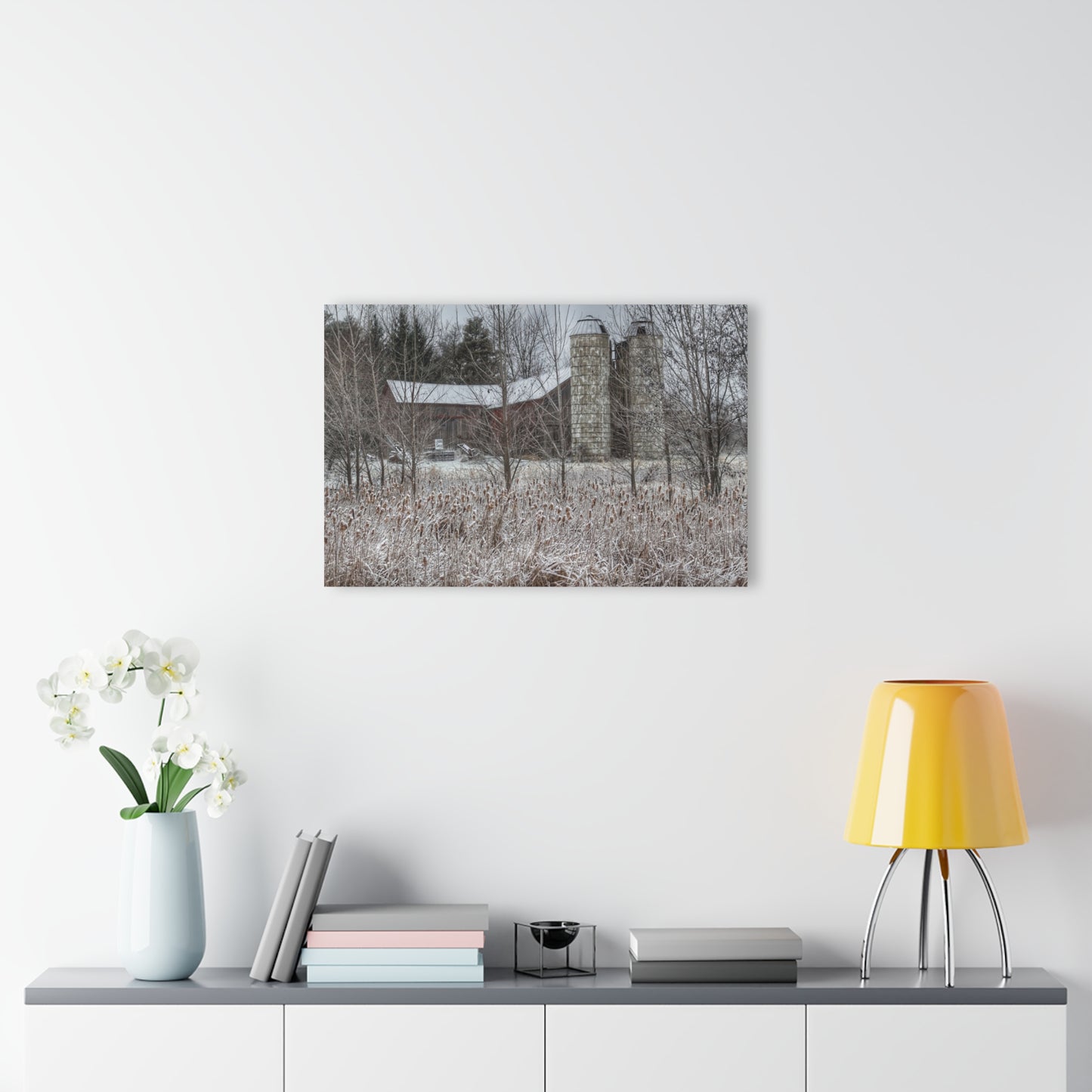 U R There Photography Washburn Road Hidden Red Rustic Farmhouse Acrylic Wall Print